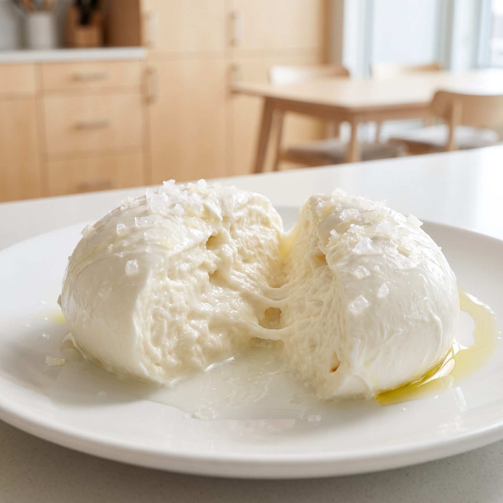 Fresh Mozzarella With Nothing but Flaky Salt