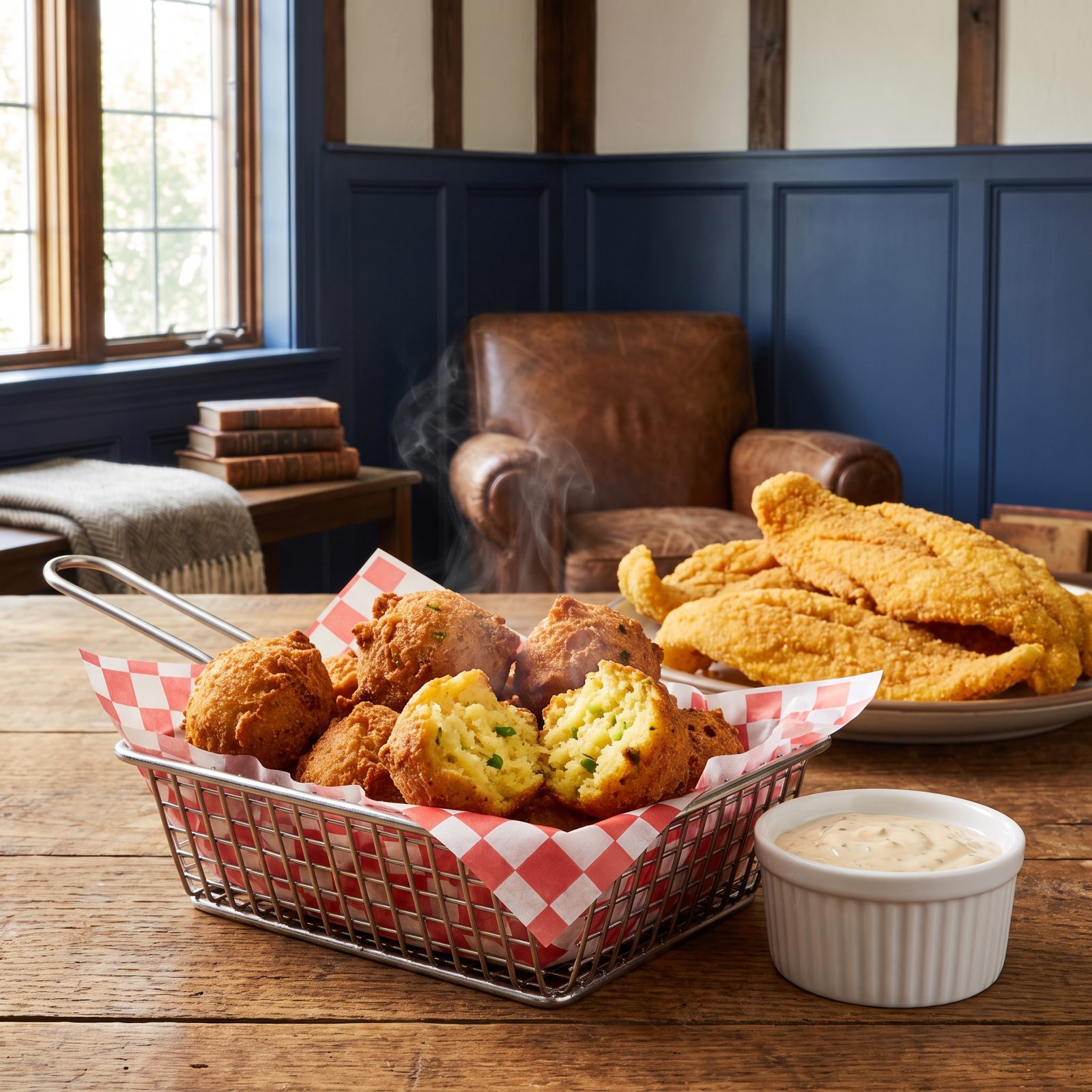 Fried Catfish Upstaged by Hush Puppies