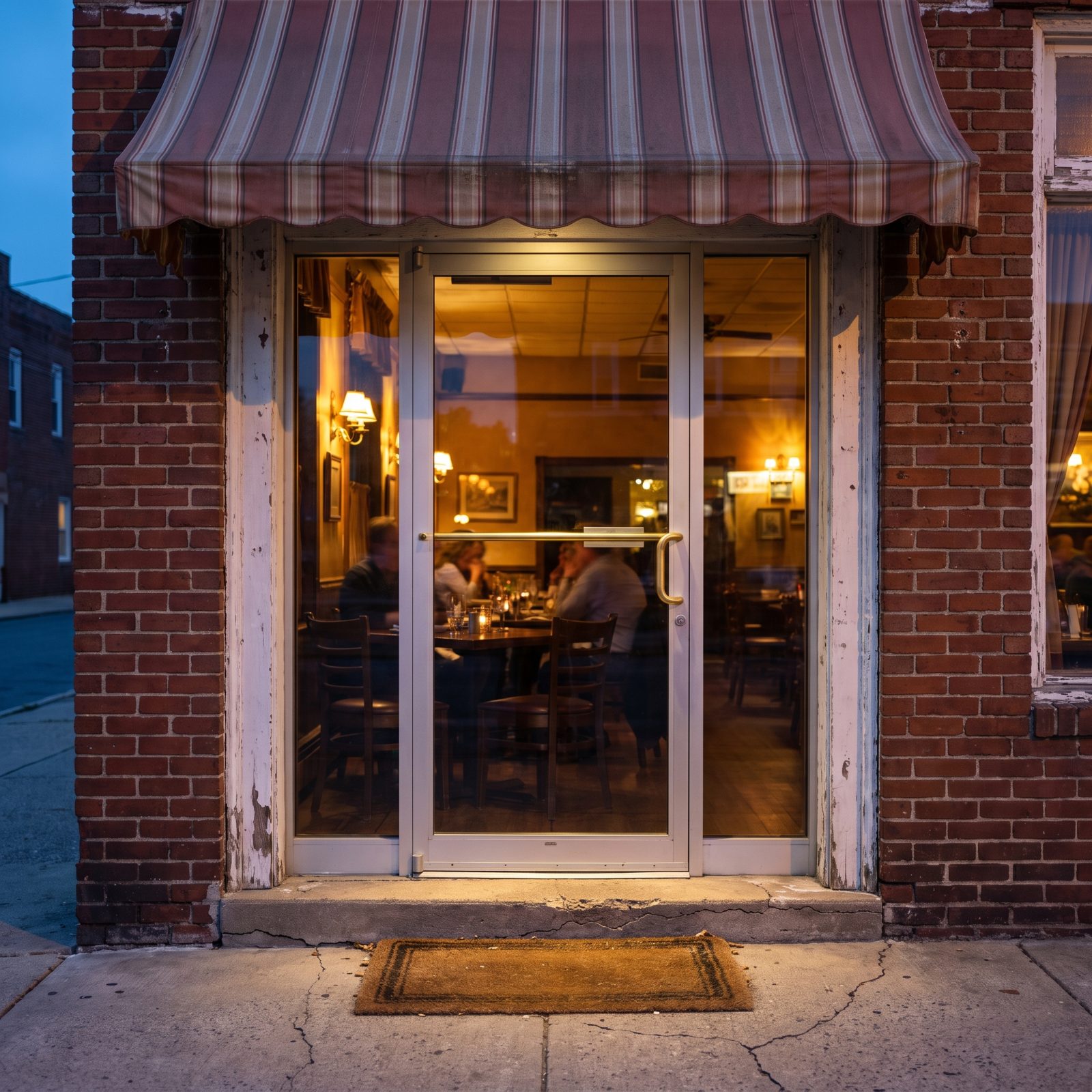 The Front-Door Glass Is Spotless Despite the Tired Facade