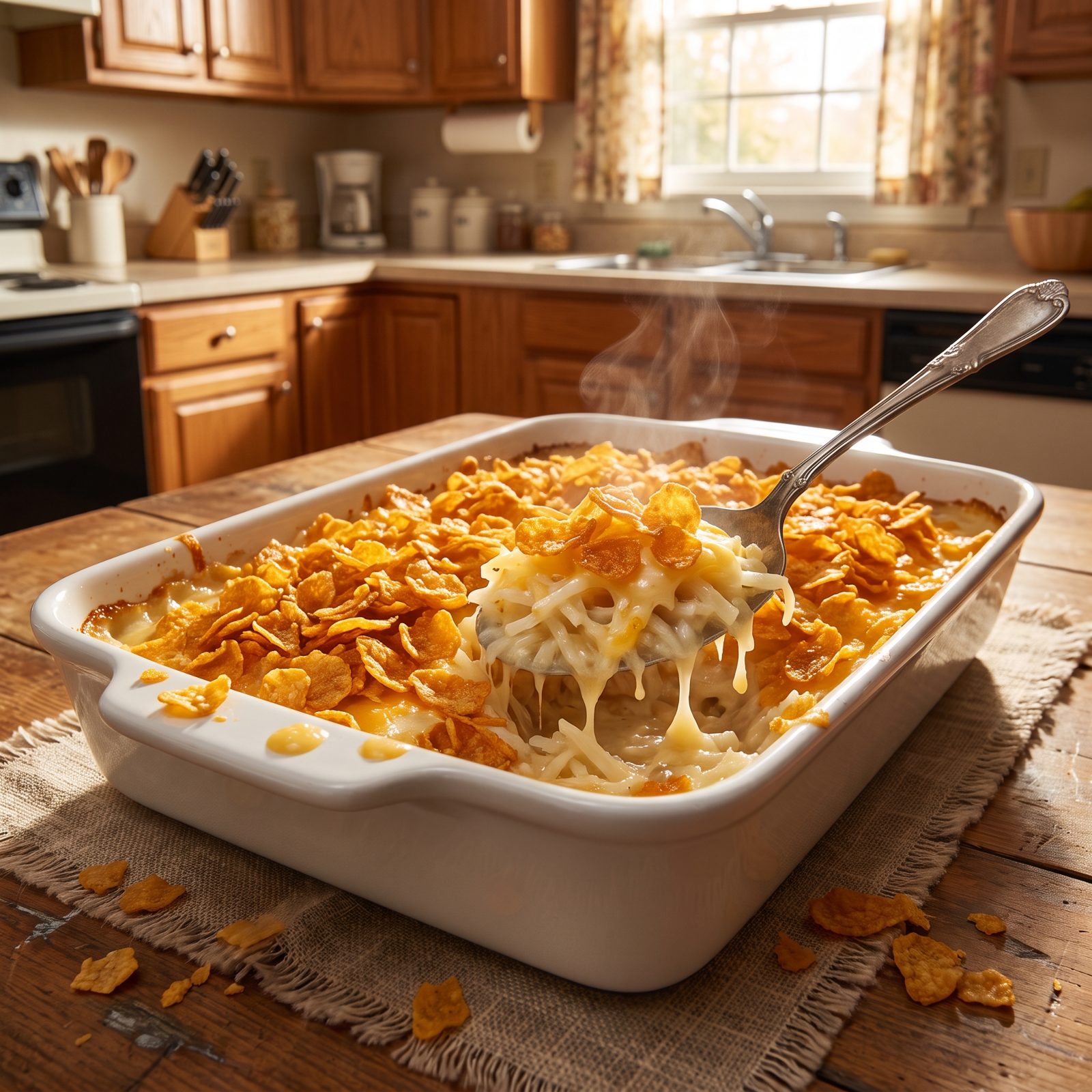 Funeral Potatoes With a Crunchy Cornflake Top