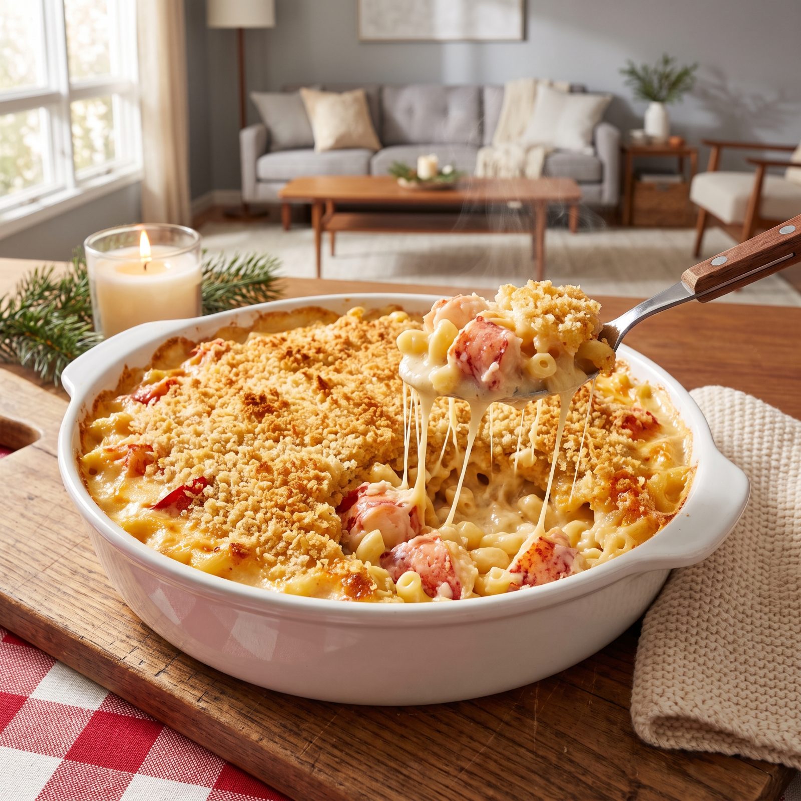 A Giant Dish of Lobster Macaroni and Cheese