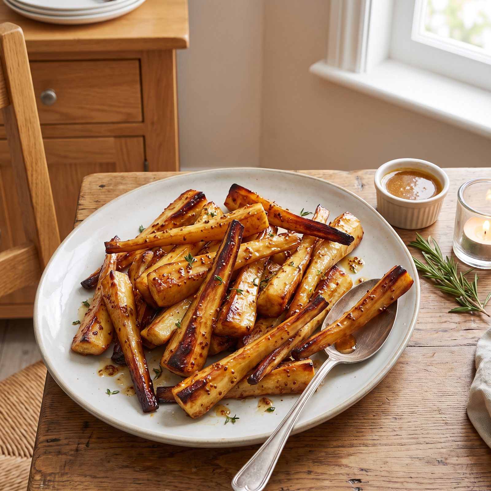 Glazed Parsnips With Maple and Mustard
