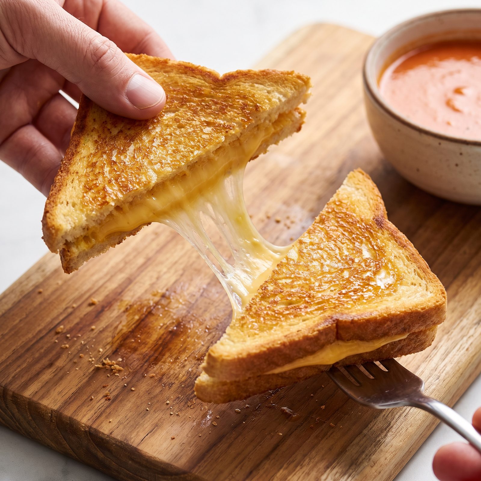 Grilled Cheese Cut Into Triangles for No Good Reason