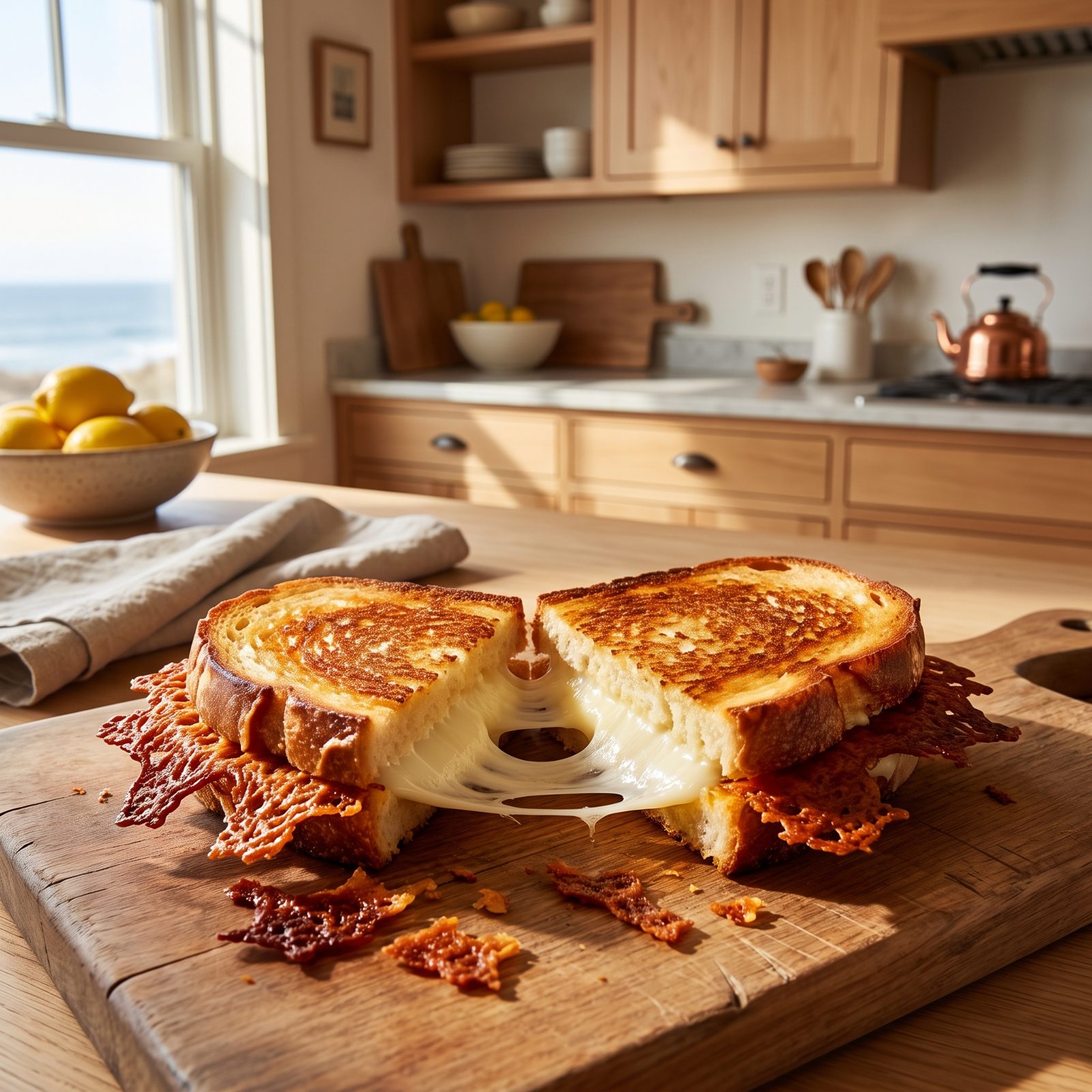 Grilled Cheese With Lacy Burnt Edges