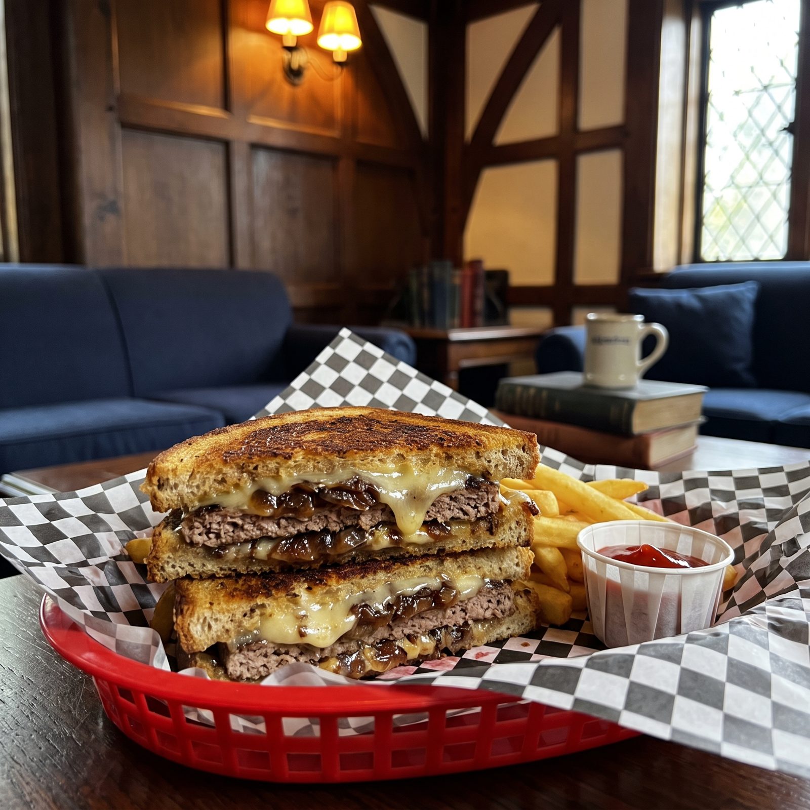 Ground Beef Patty Melt With Griddled Onions