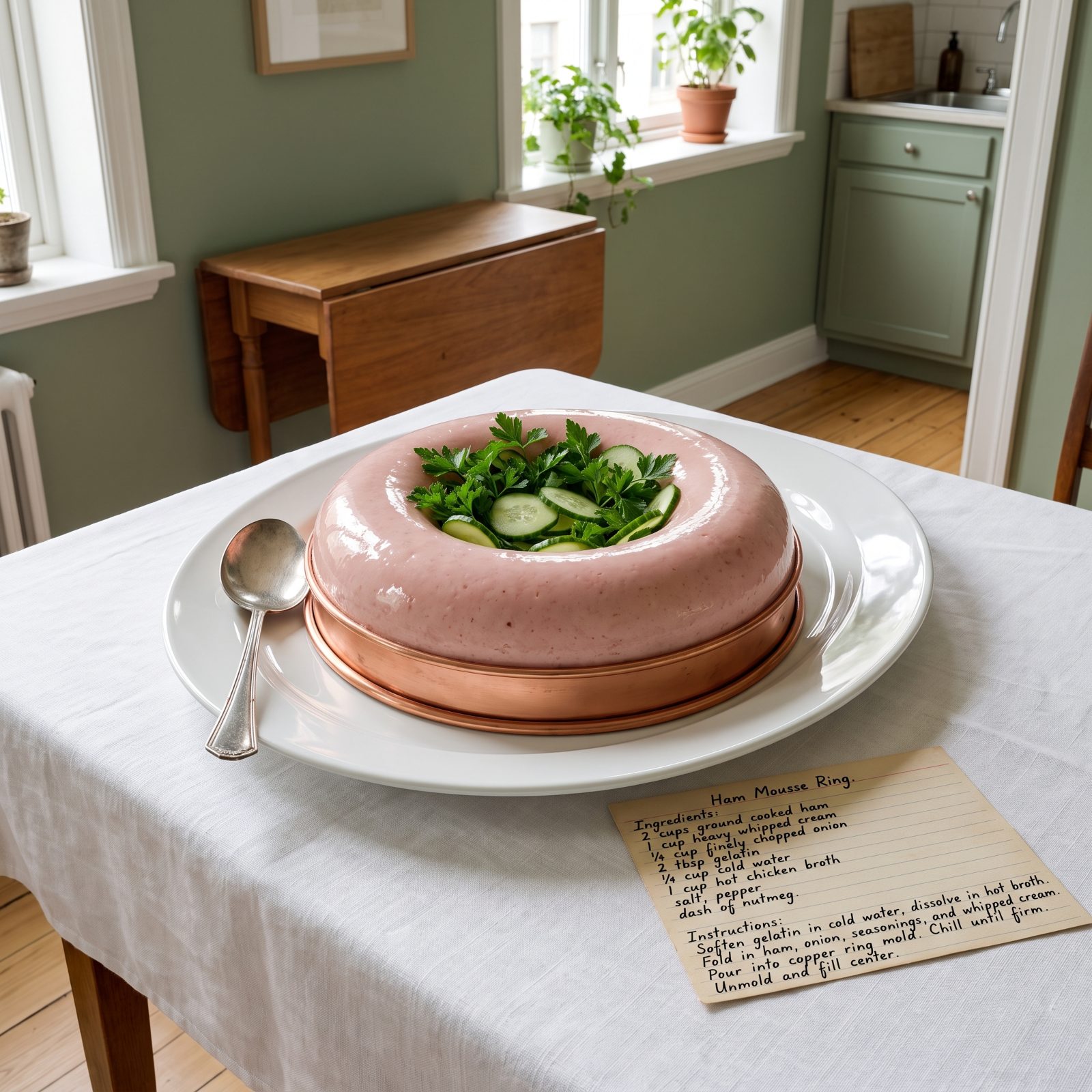 Ham Mousse Ring Made With Ground Ham and Whipped Cream