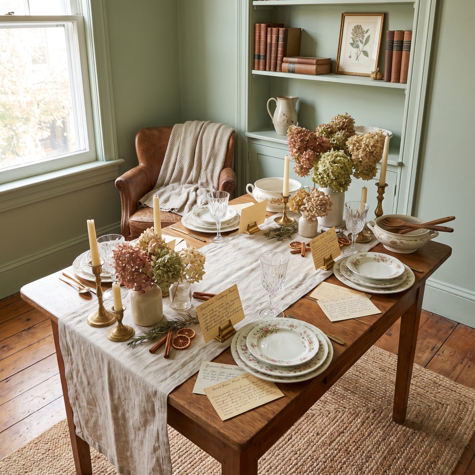 The Handwritten Heirloom Recipe Tablescape