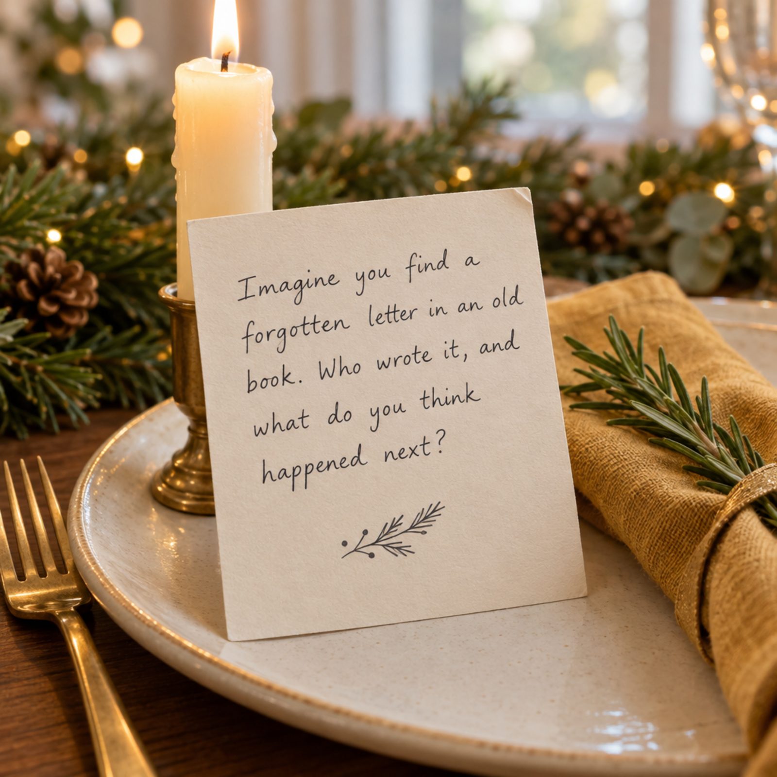 Handwritten Story-Prompt Cards at Each Setting