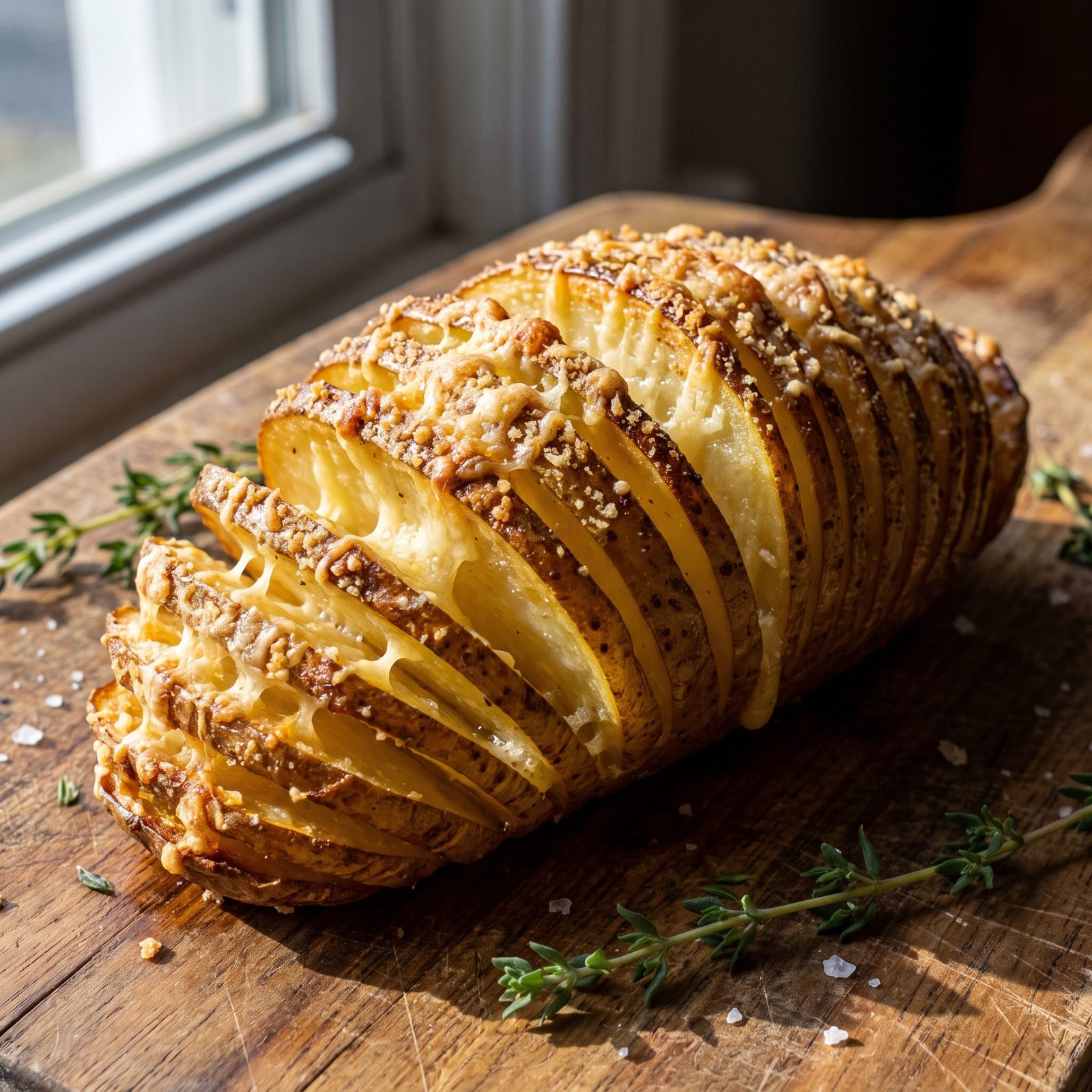 Hasselback Potatoes With Parmesan Crust