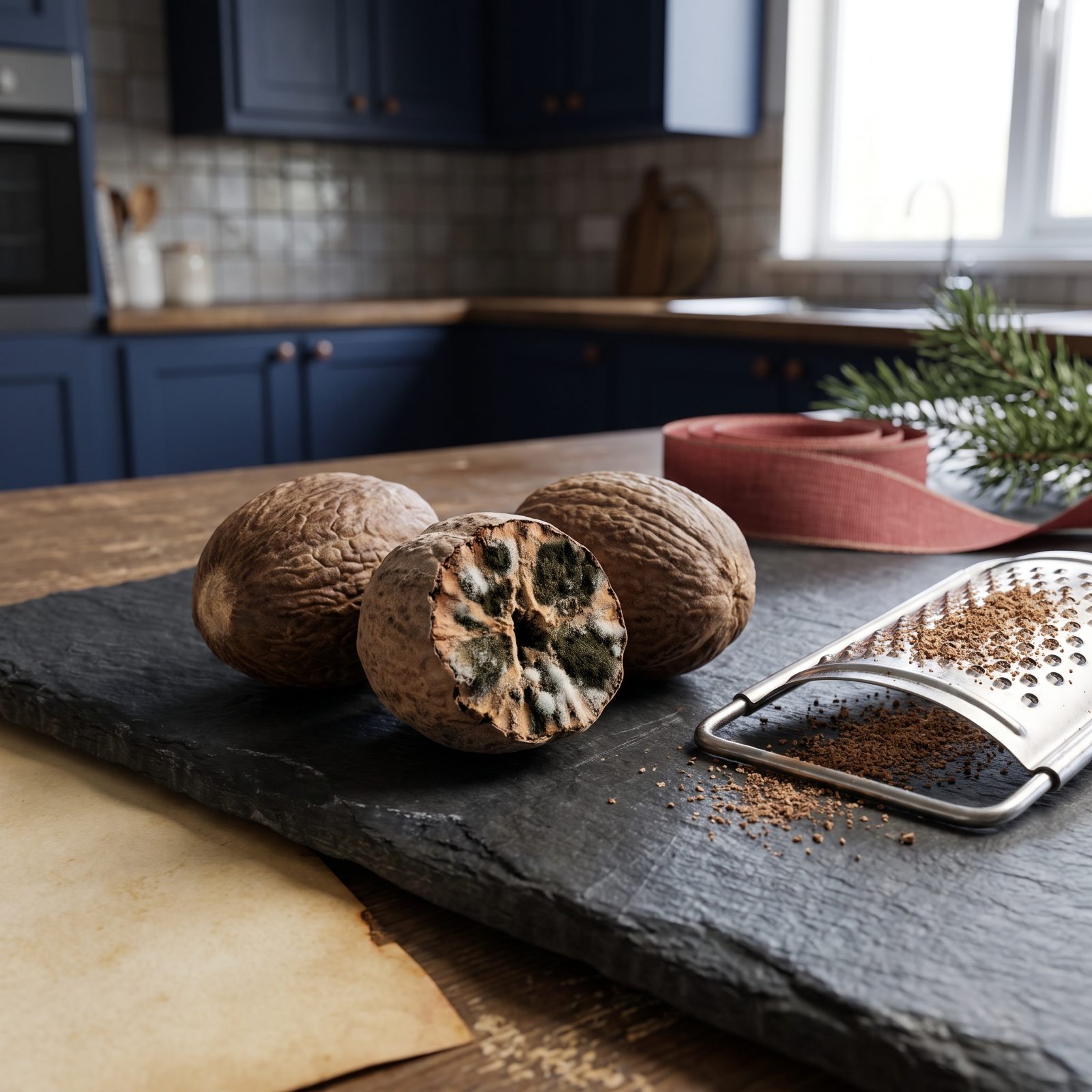 Inspect Whole Nutmeg for Mold