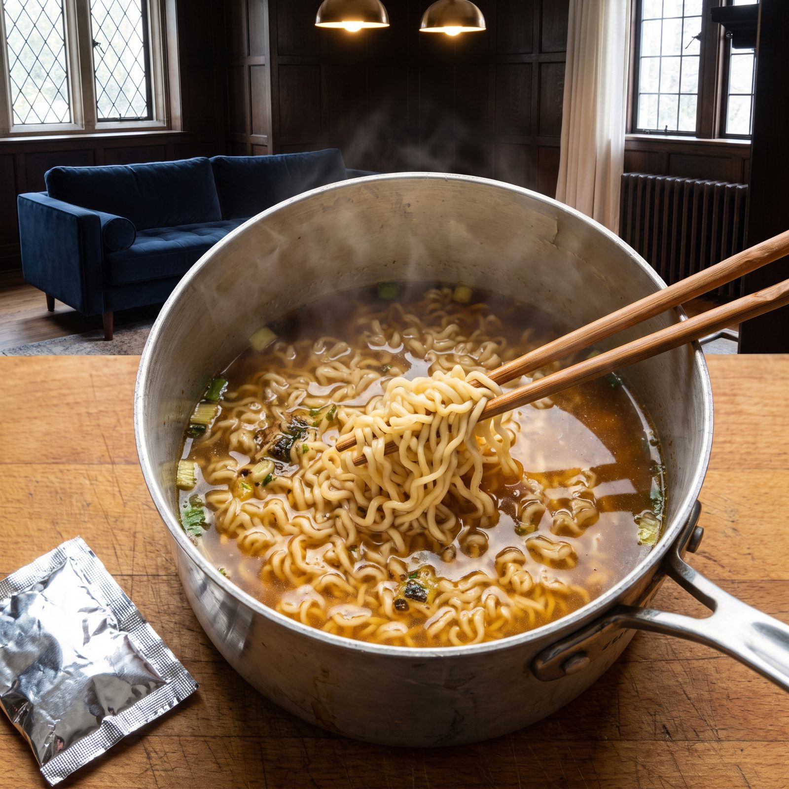 Instant Ramen, Seasoning Packet and All