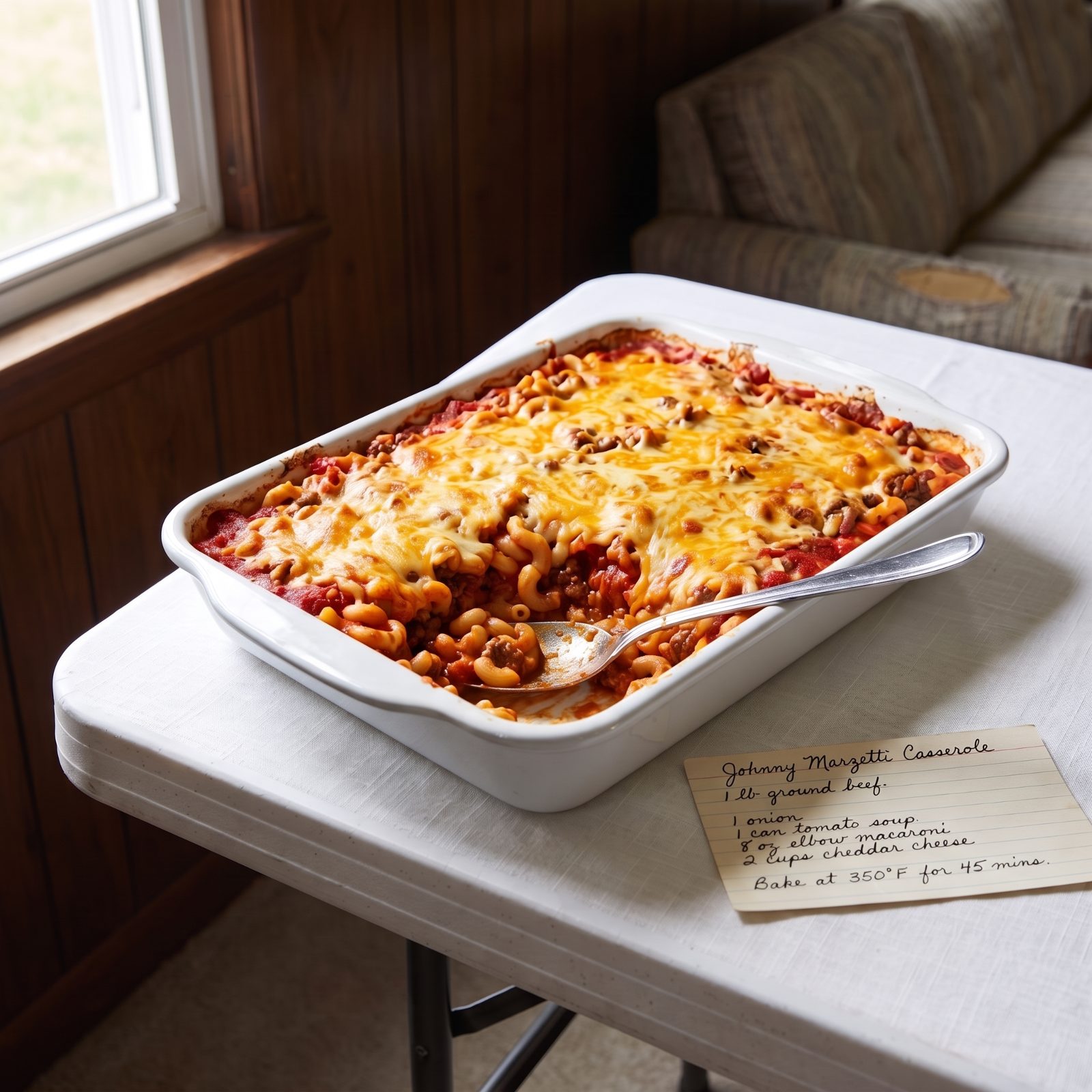 Johnny Marzetti Casserole With Beef, Tomato and Noodles
