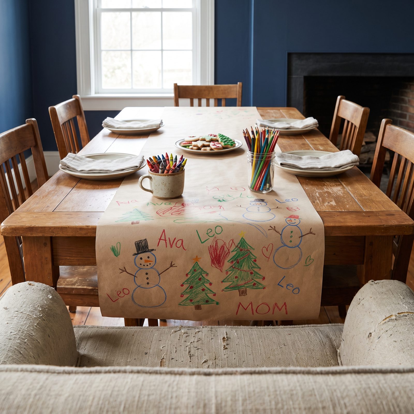 A Kraft-Paper Doodle Runner to Keep the Kids Busy