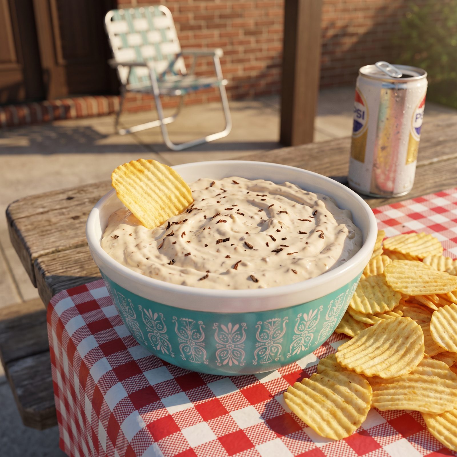 Lipton Onion Soup Dip With Ridged Potato Chips