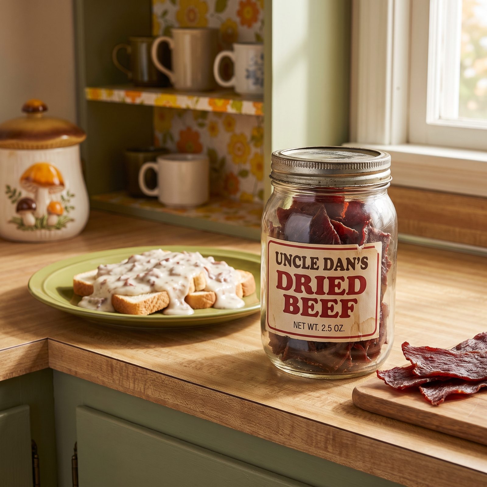 The Little Jar of Dried Beef for Creamed Beef on Toast