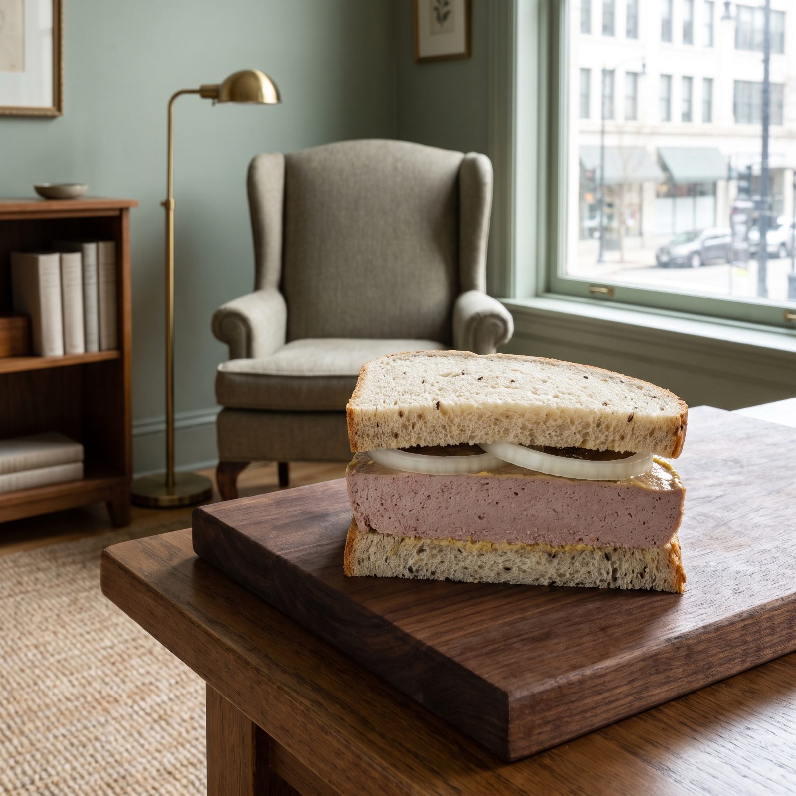 Liverwurst and Raw Onion on Rye