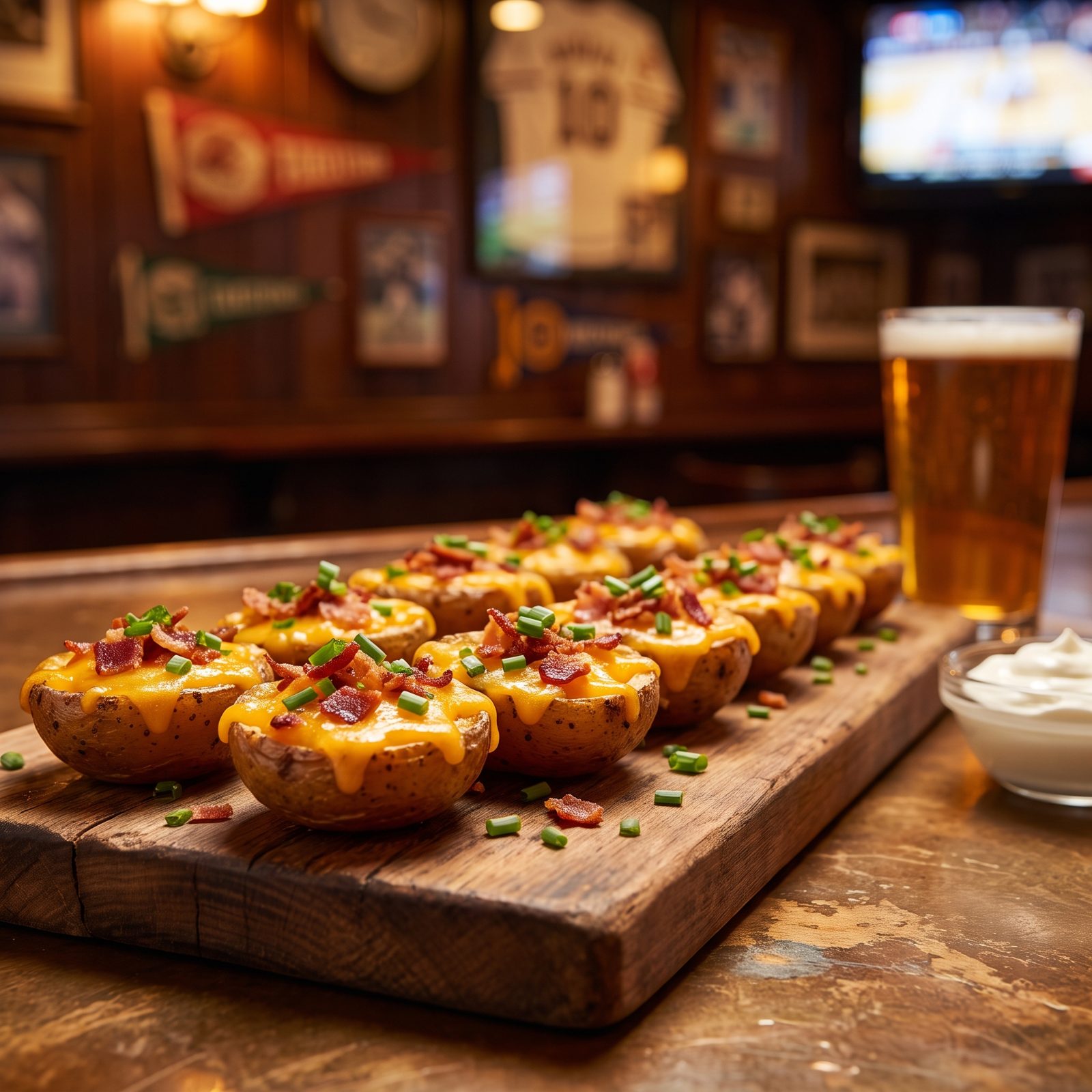 Loaded Mini Potato Skins With Bacon and Chives
