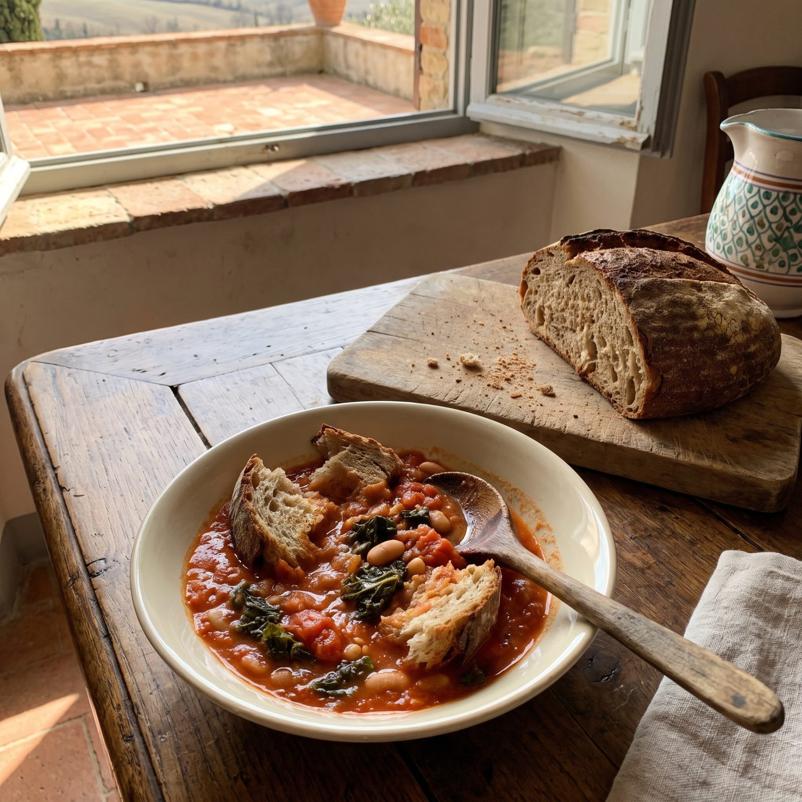 A Loaf of Stale Bread Becomes Tomato-Baked Ribollita