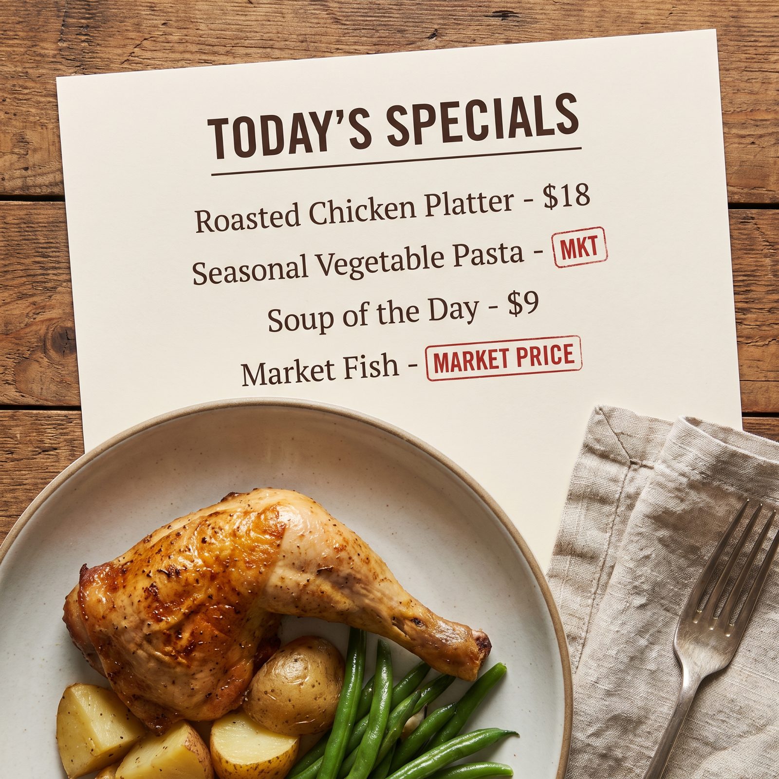 “Market Price” Stamped on Ordinary, Stable-Cost Ingredients