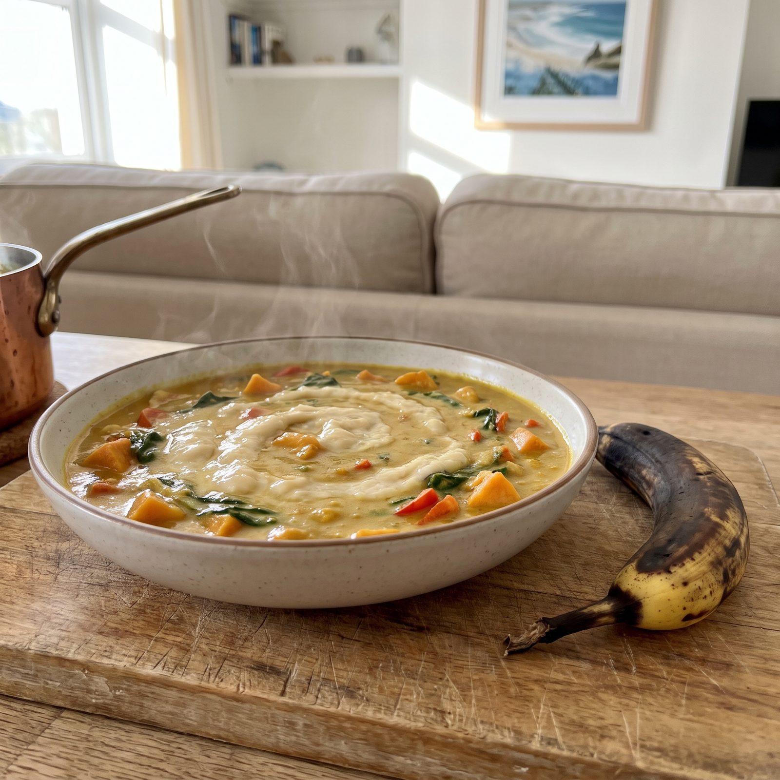Mash an Overripe Banana Into Coconut Curry