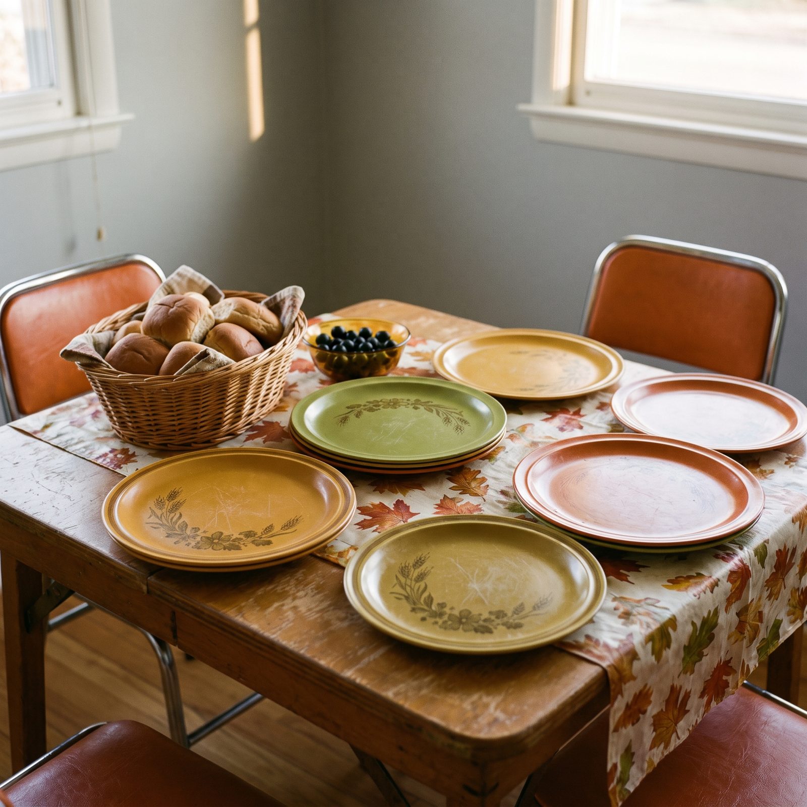 Melamine Plates in Harvest Colors