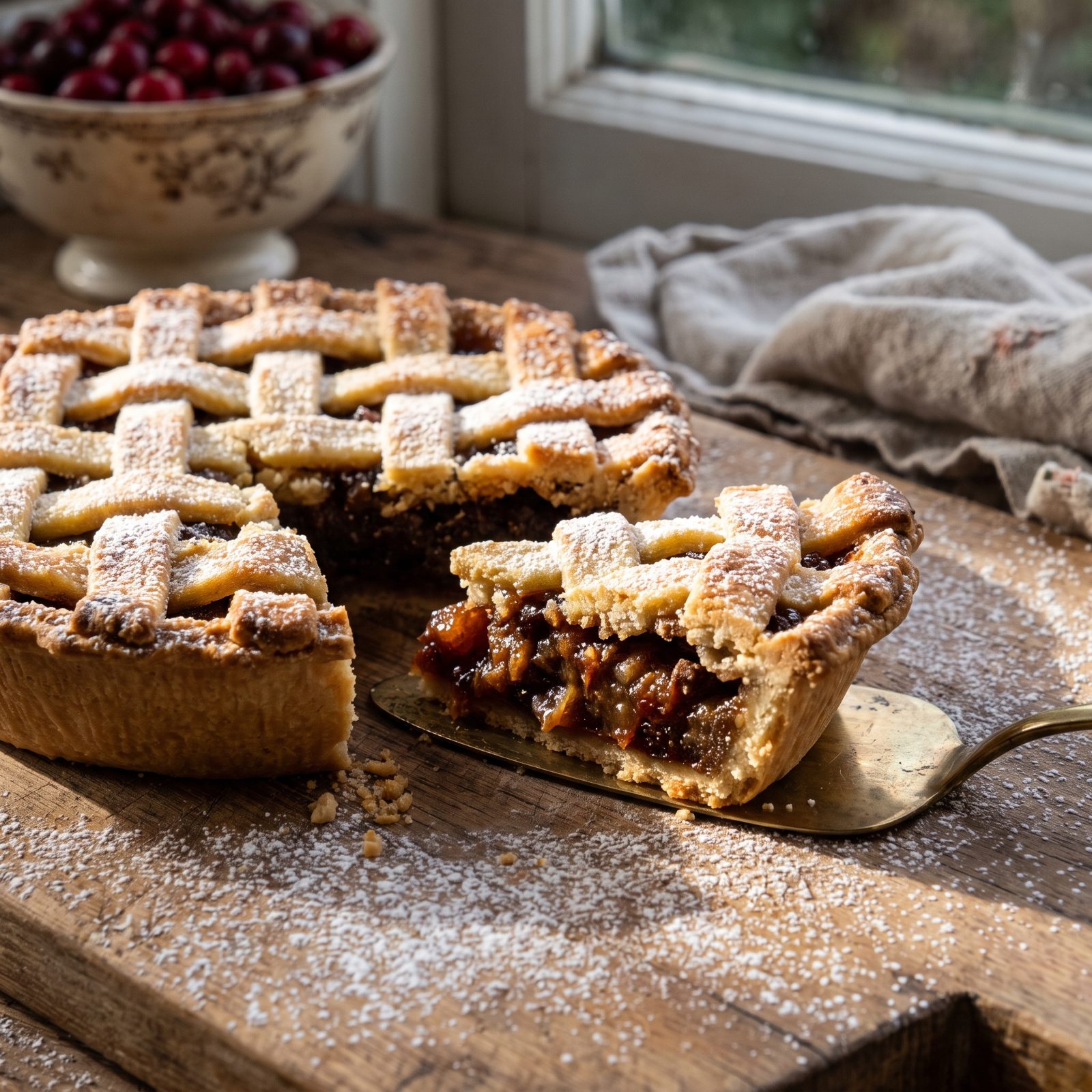 Mincemeat Pie Made With Traditional Suet