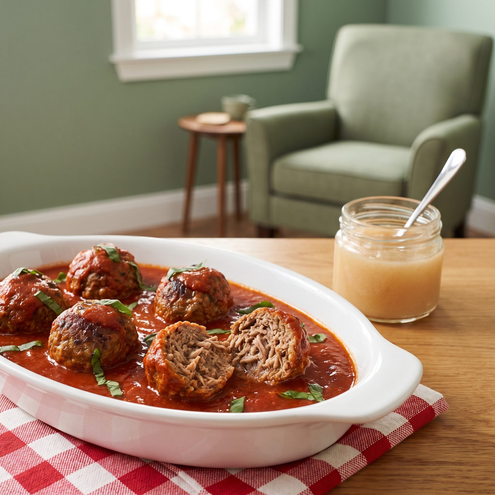 Mix Applesauce Into Meatballs to Keep Them Tender