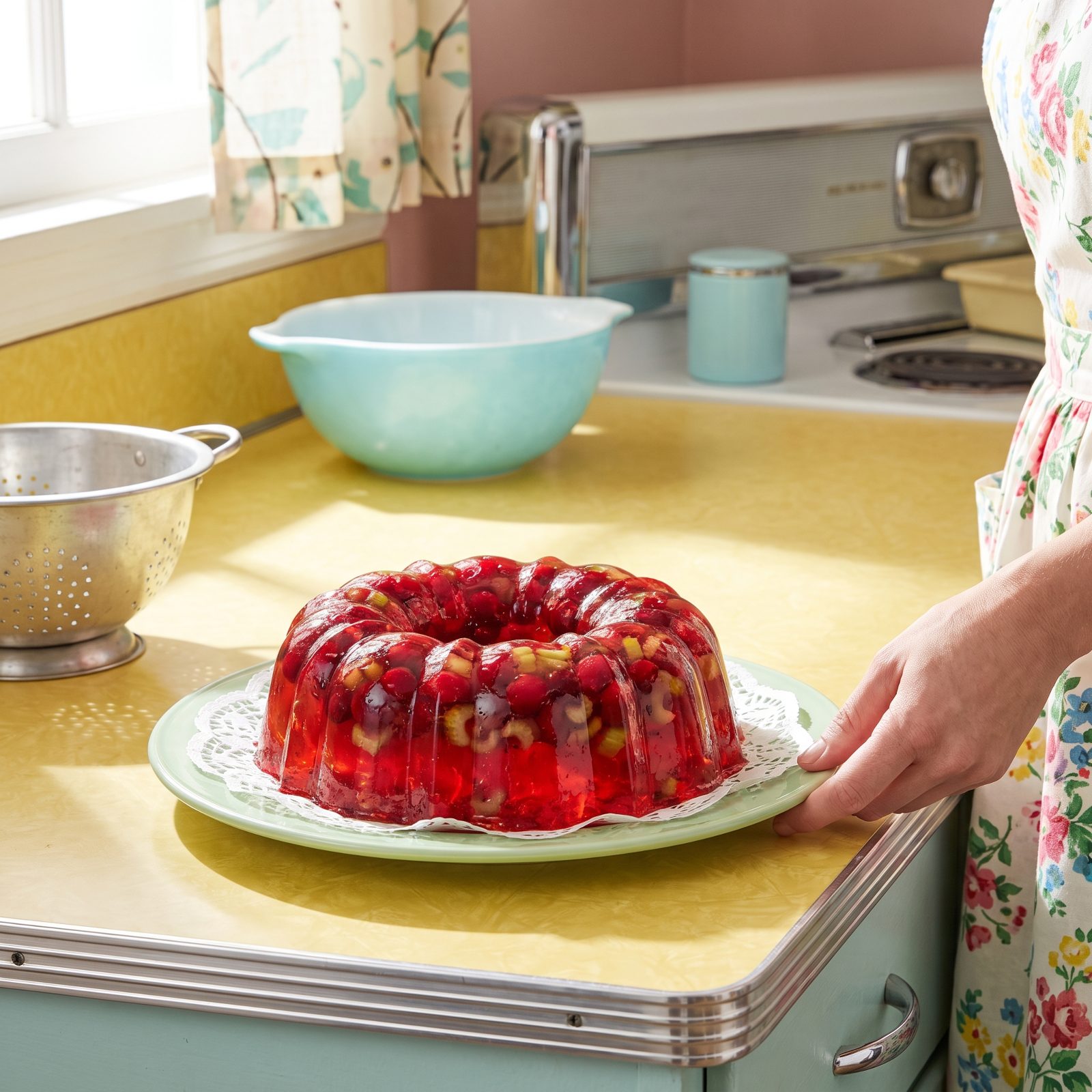 A Molded Cranberry and Celery Salad