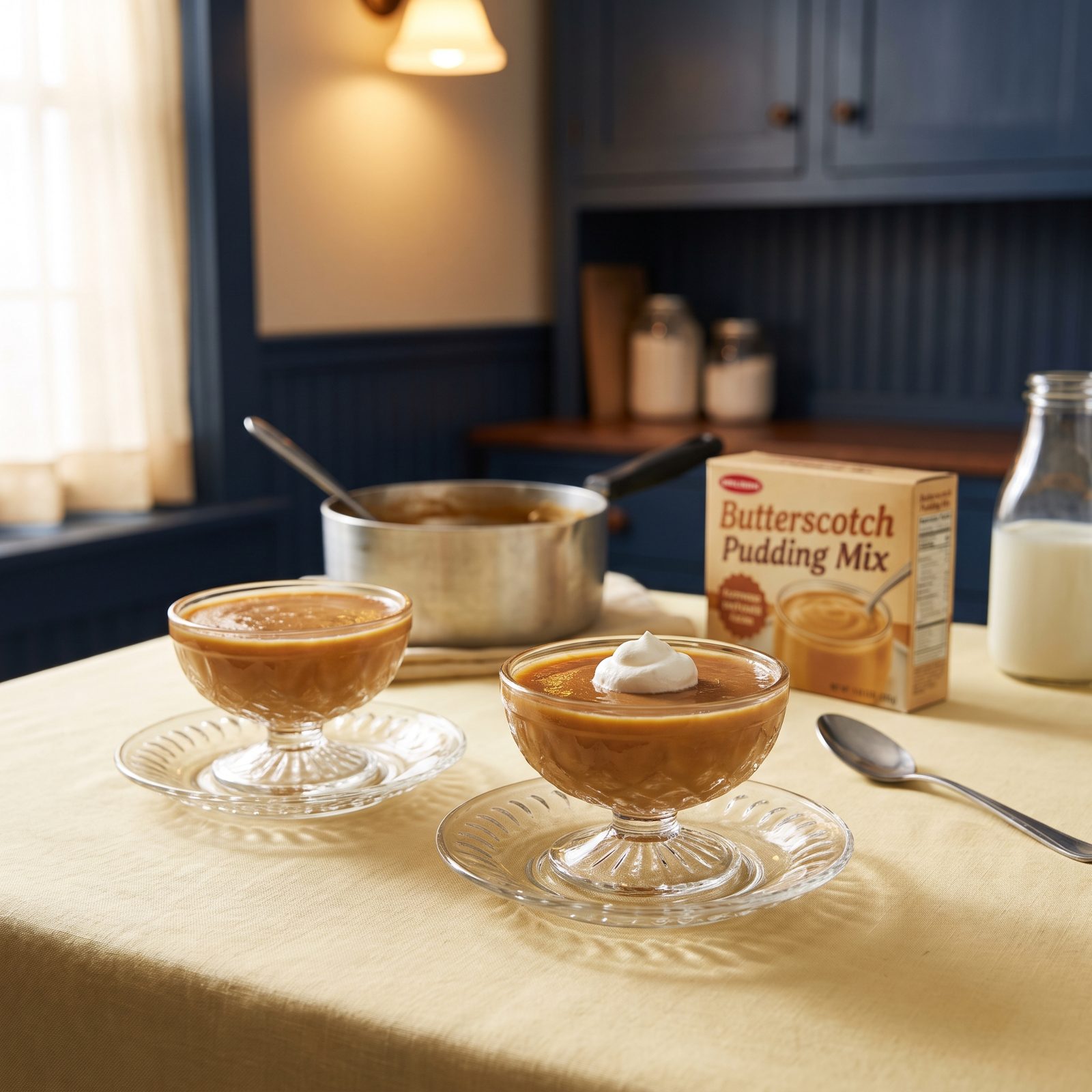 Monday's Butterscotch Pudding Set in the Refrigerator