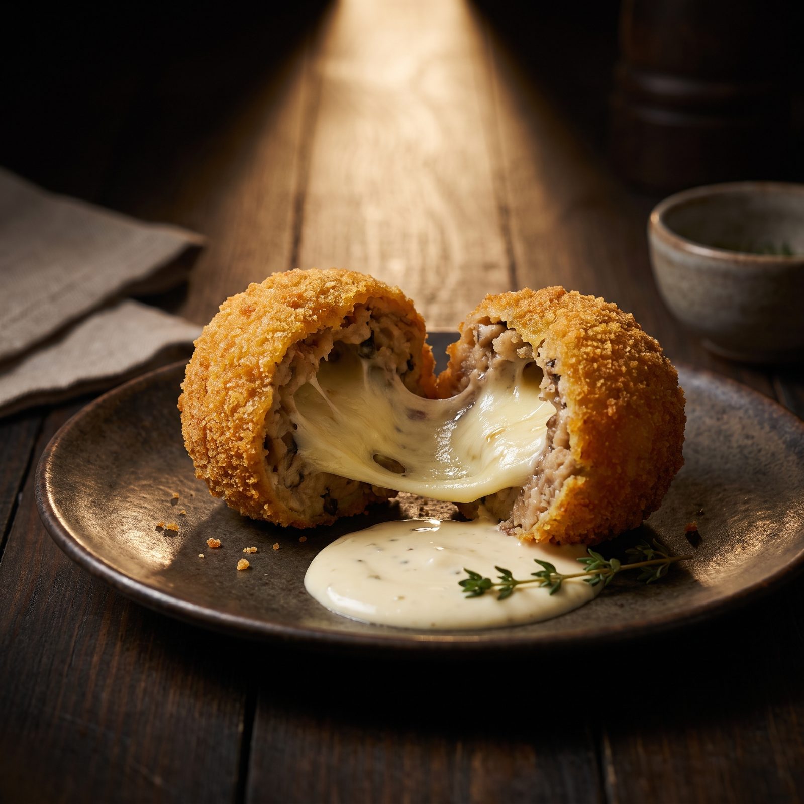 Mushroom Arancini With Garlic Aioli