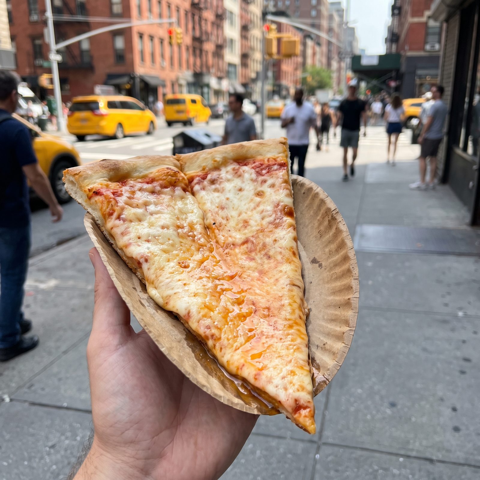 New York Cheese Slice With a Foldable Center