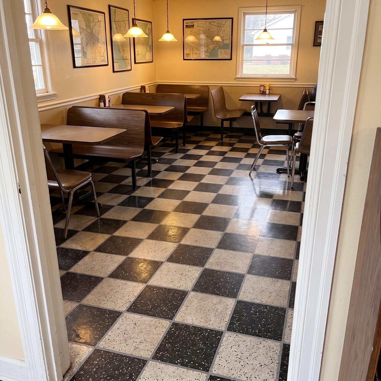 Old Floors Are Scrubbed and Well Maintained