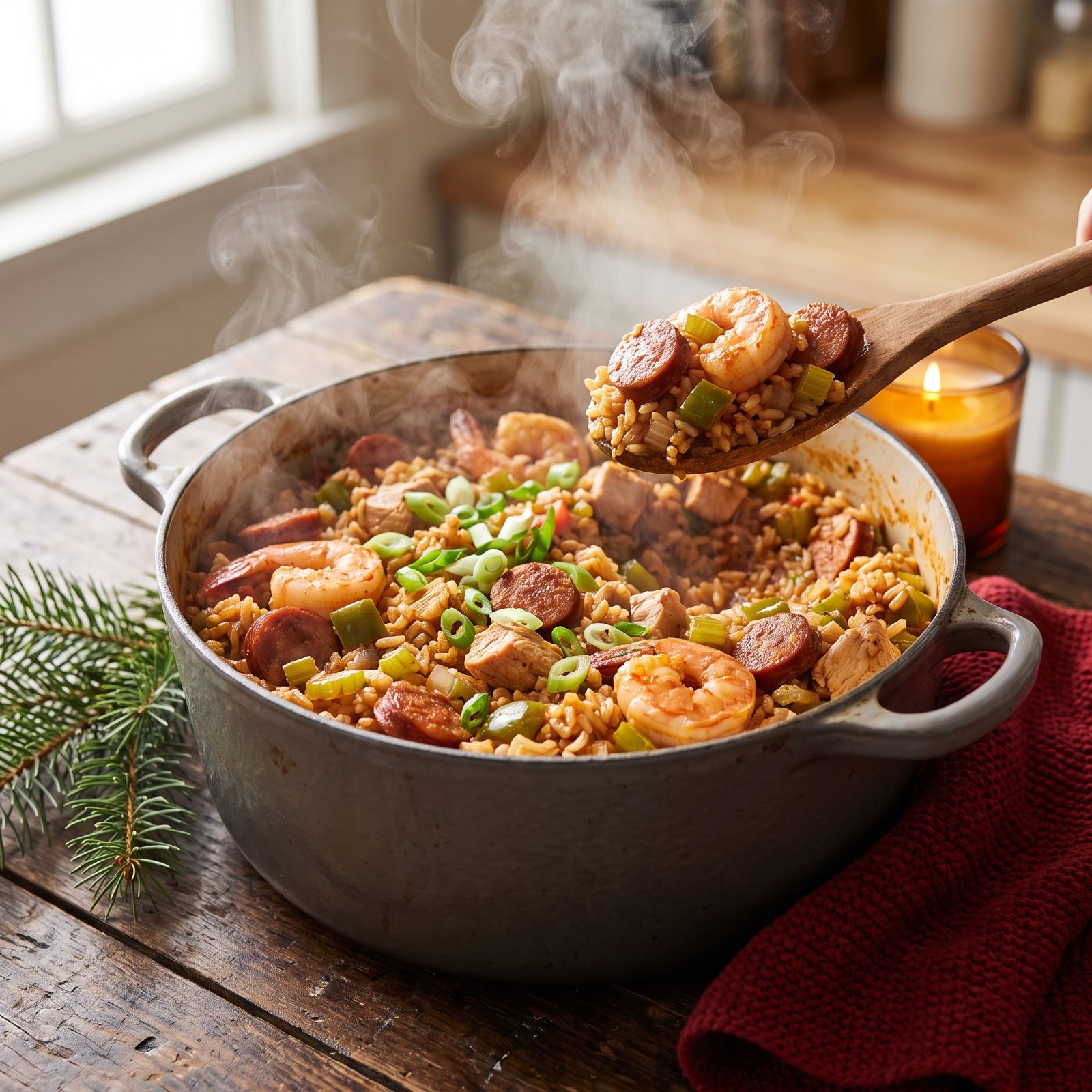 A One-Pot Jambalaya Christmas Supper