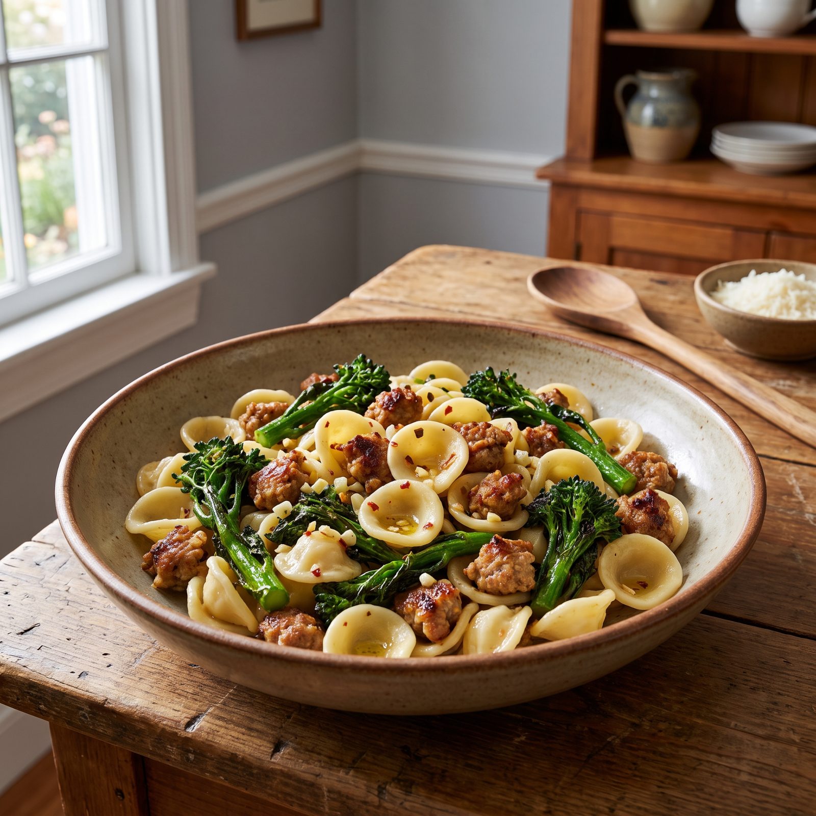 Orecchiette With Broccoli Rabe and Sausage