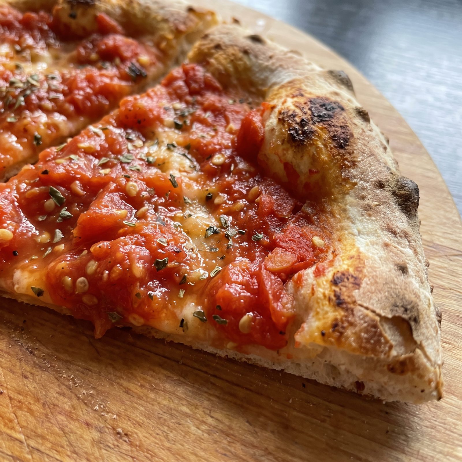 Oregano Pizza With Hand-Crushed Tomatoes