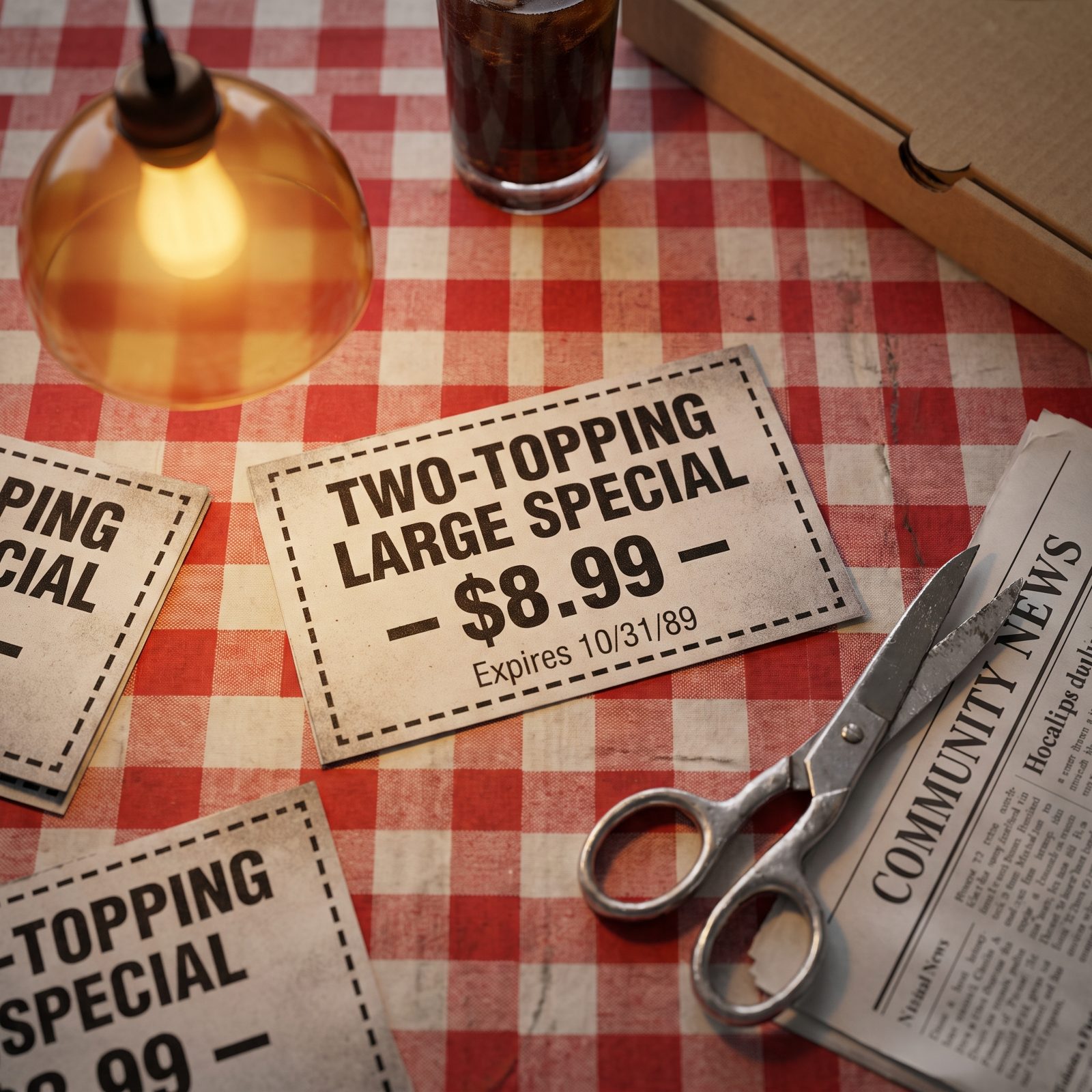 The Paper Coupons Cut Straight From the Local Newspaper