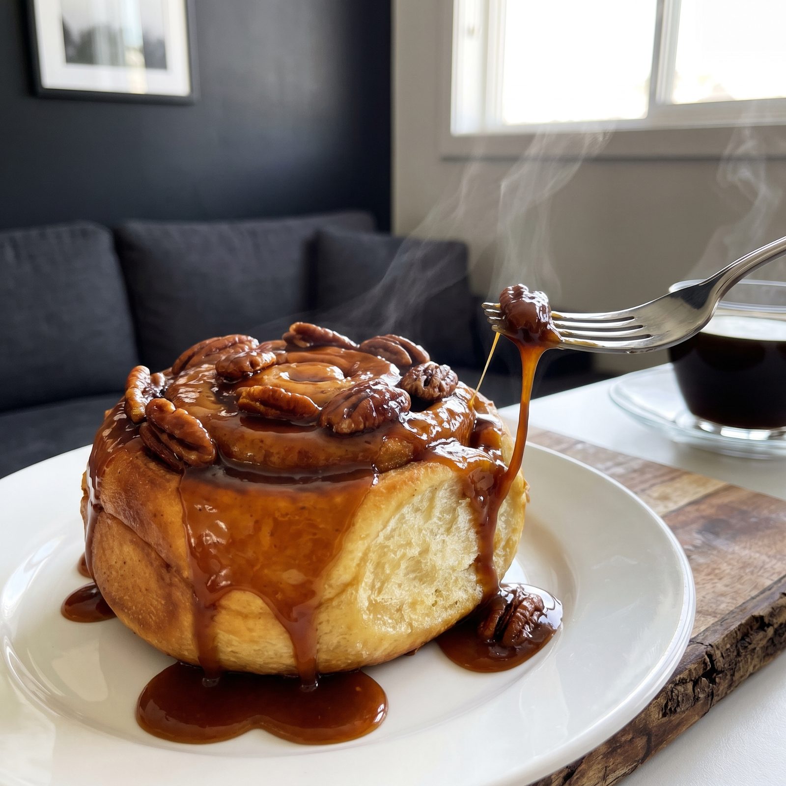 Pecan Sticky Bun With Burnished Caramel