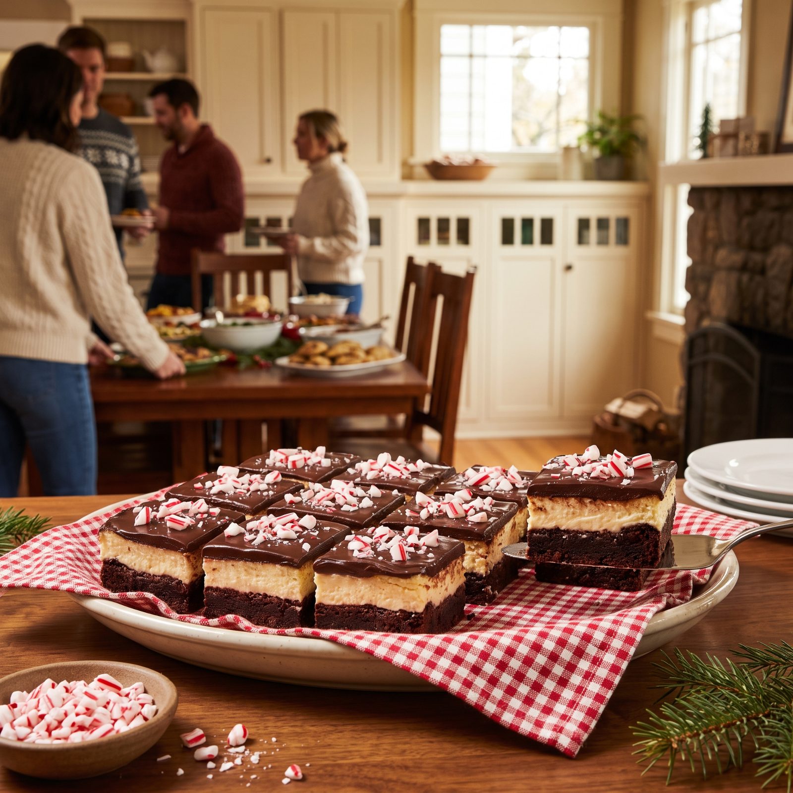 Peppermint Brownie Cheesecake Bars That Vanish First