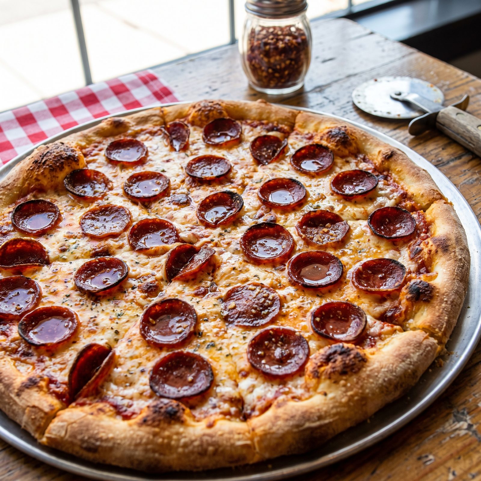 Pepperoni Pizza With Crisp, Cupped Edges