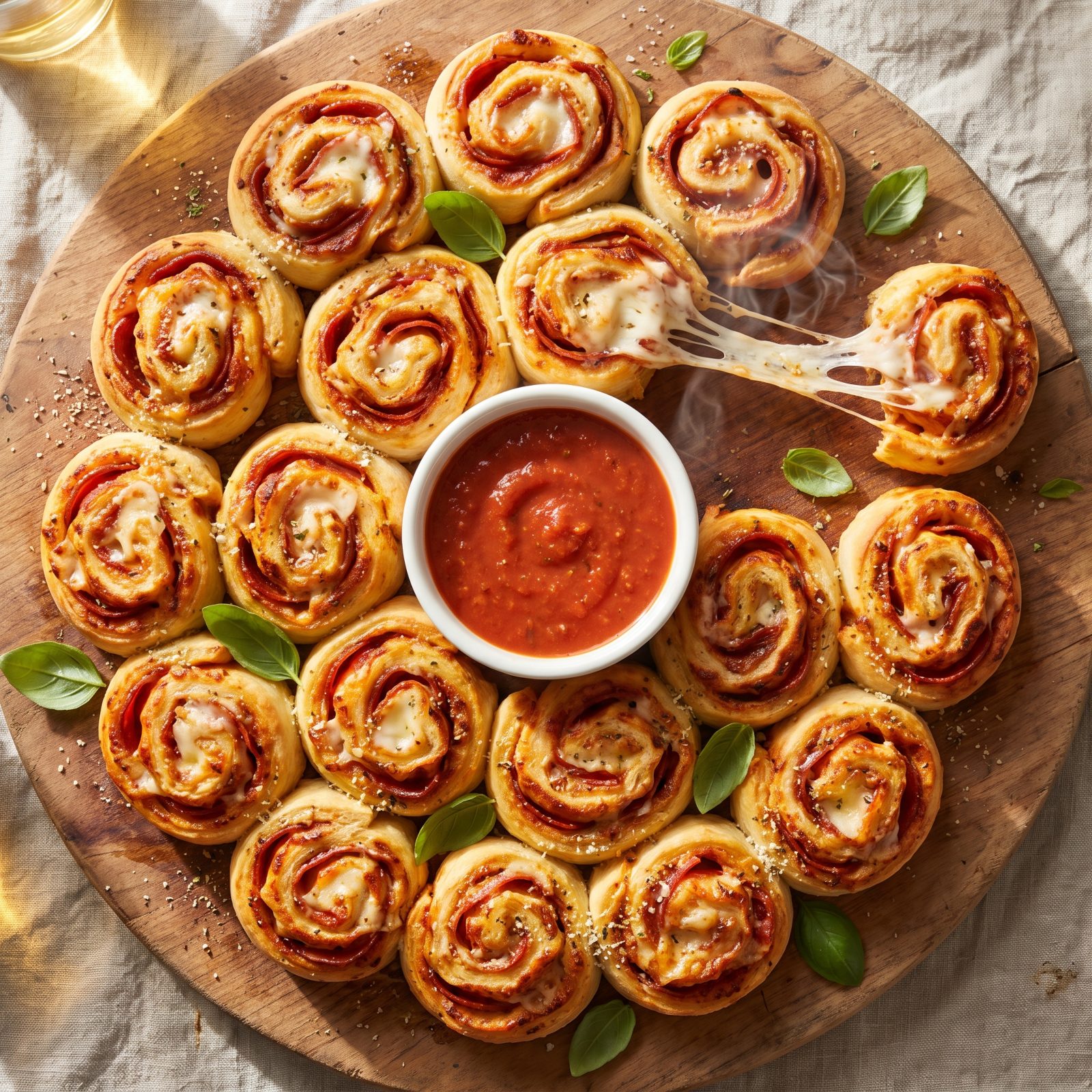 Pepperoni Pizza Pinwheels