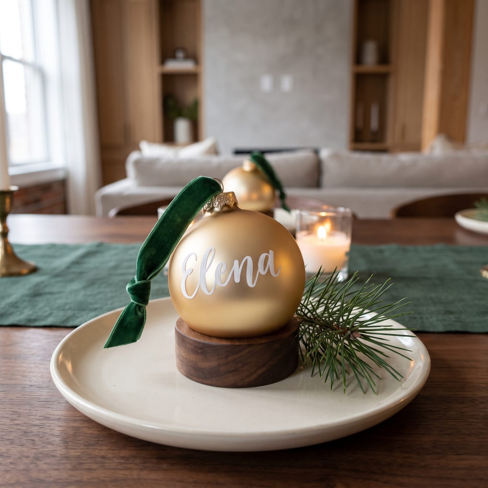 Personalized Ornament Place Markers