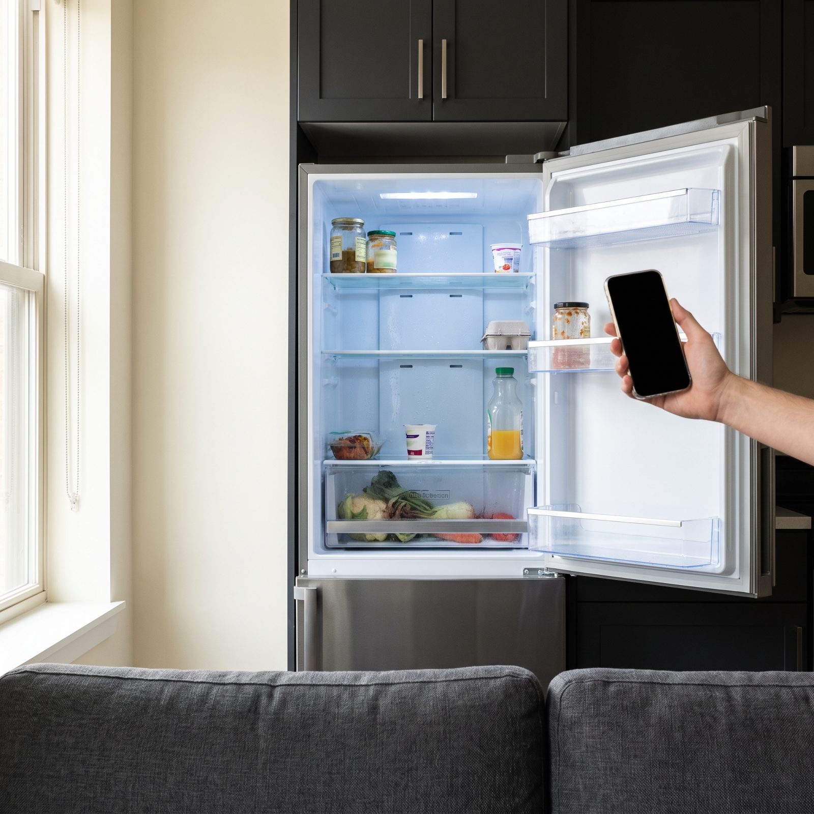 Photograph Only the Empty Spaces in the Fridge and Pantry