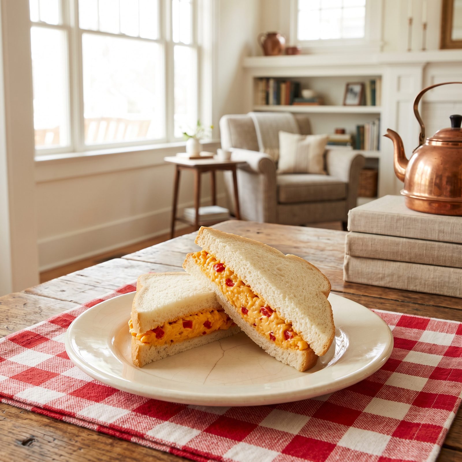Pimento Cheese on Soft White Bread