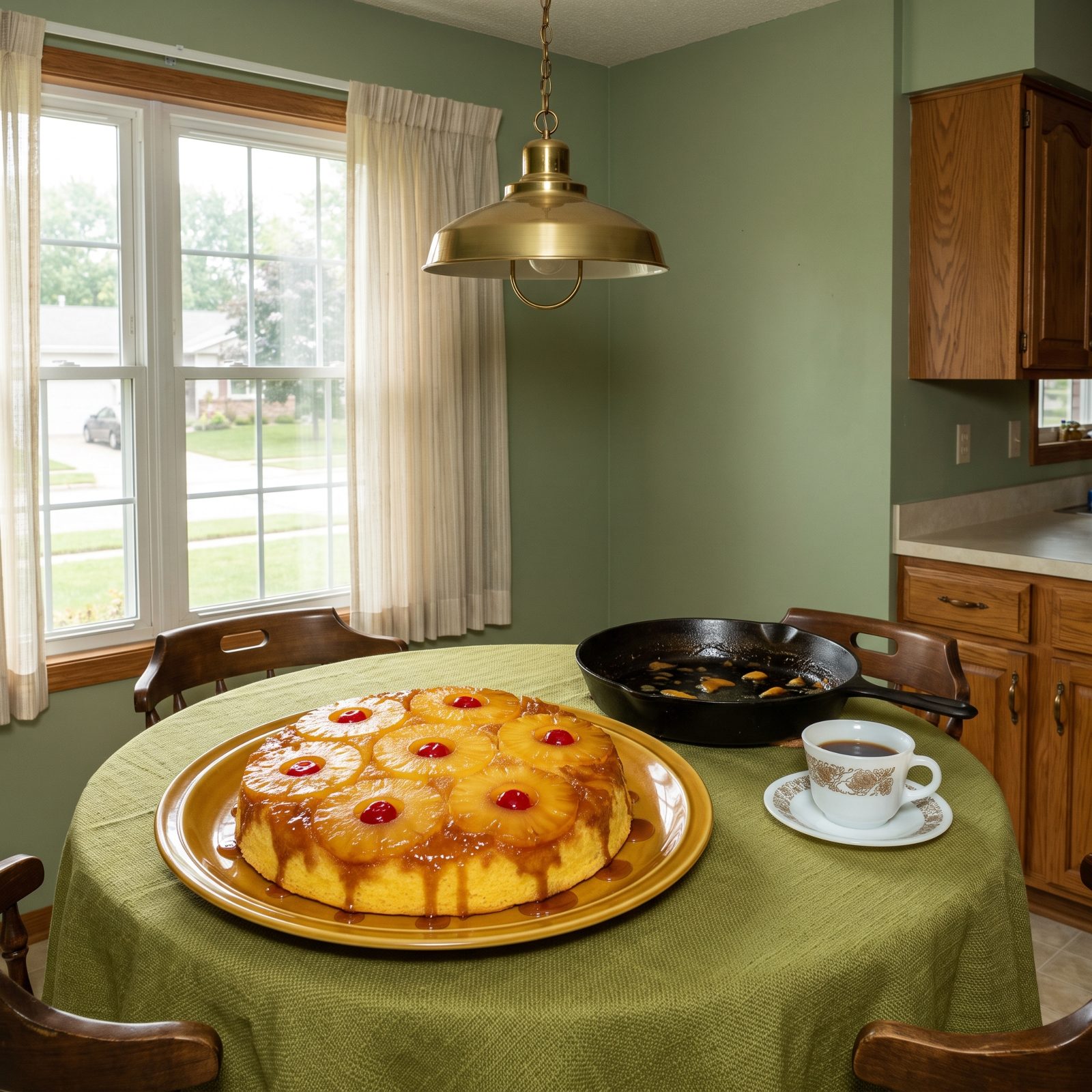 Pineapple Upside-Down Cake, Flipped at the Table for Applause