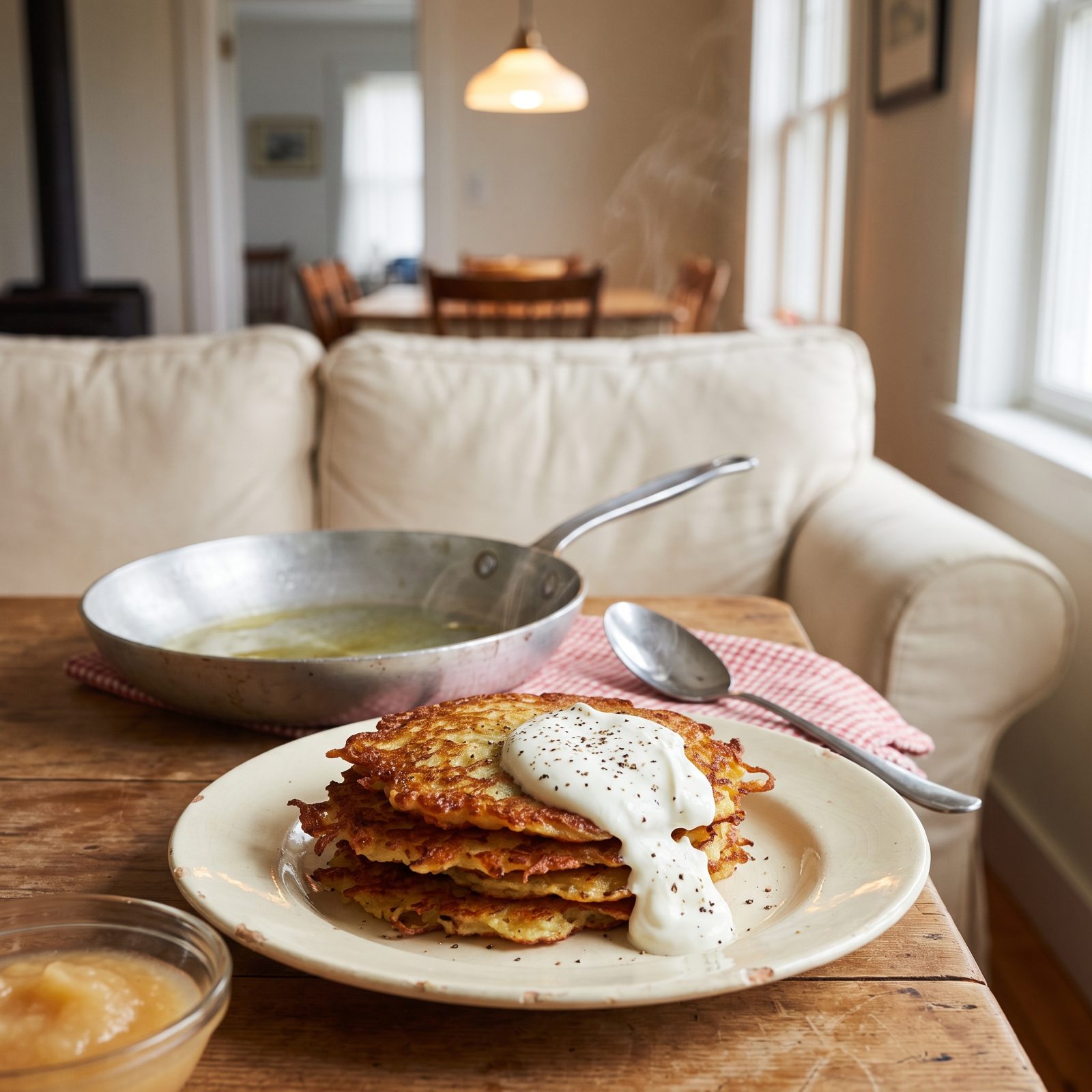 Potato Pancakes With Sour Cream