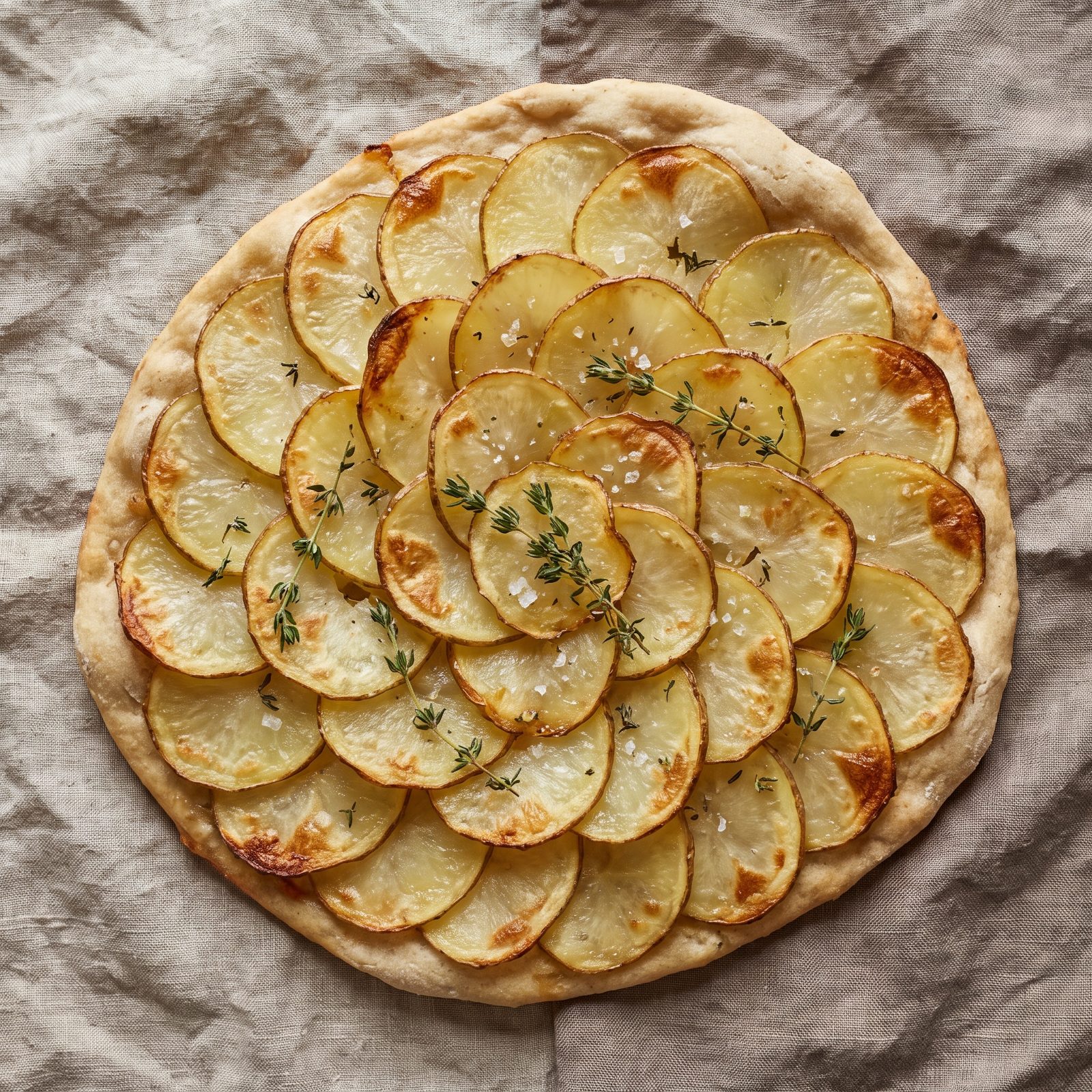 Potato Pizza With Paper-Thin, Overlapping Slices