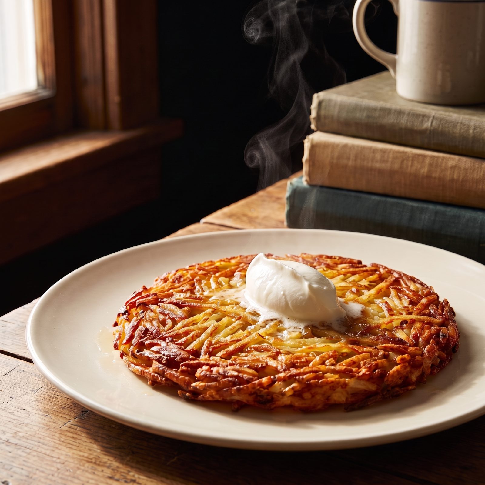 Potato Rösti With Sour Cream