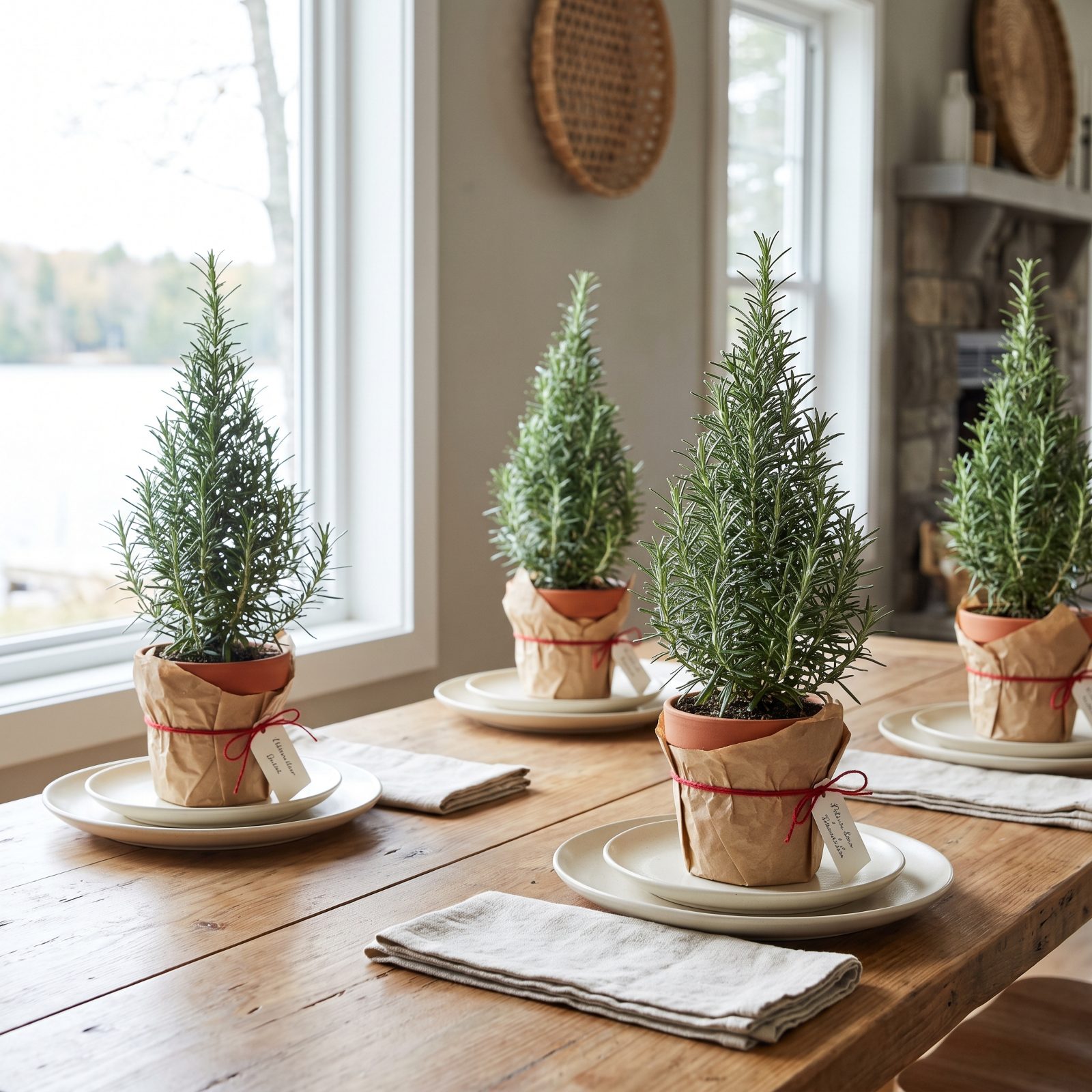 Potted Rosemary Trees Each Guest Takes Home