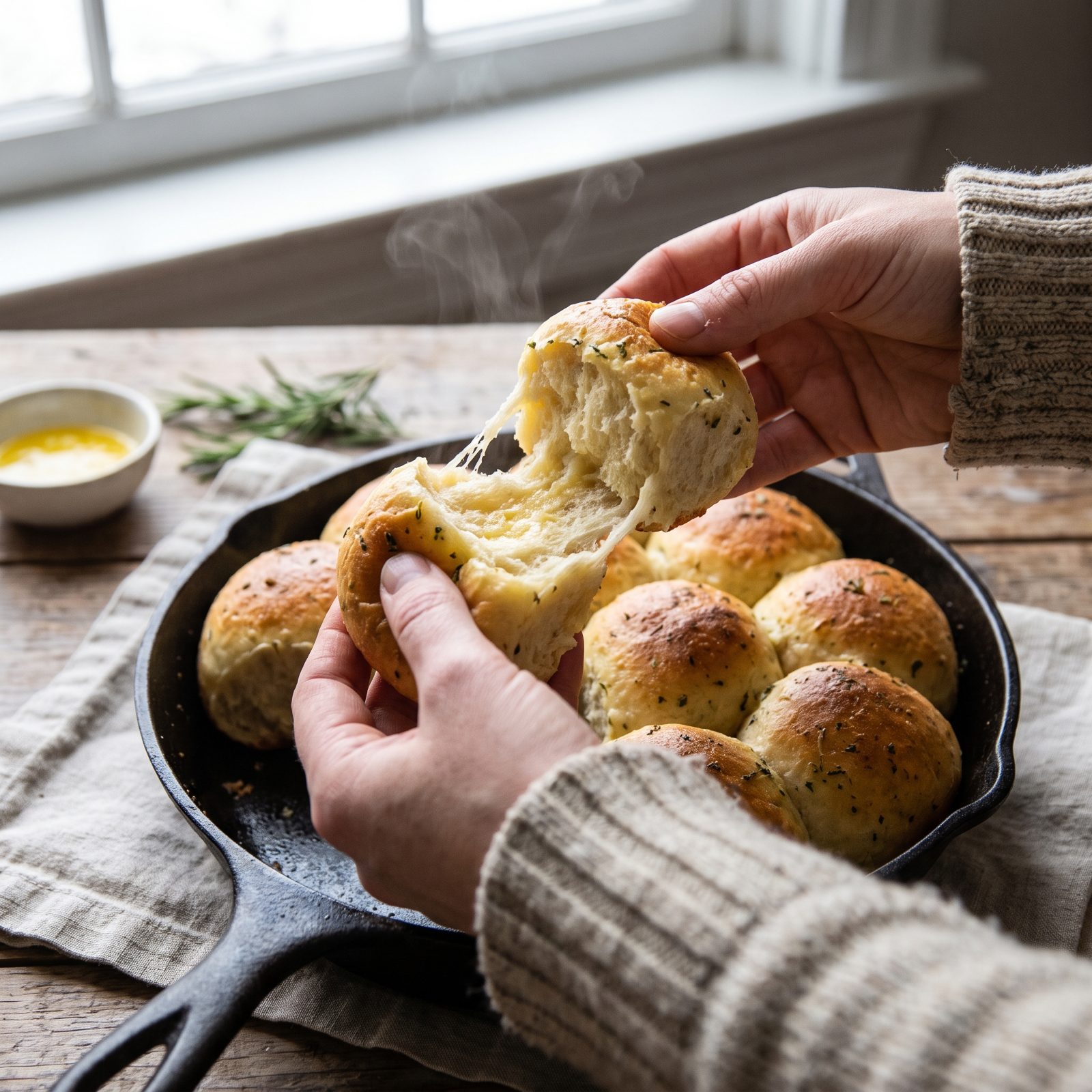 Pull-Apart Garlic and Herb Rolls