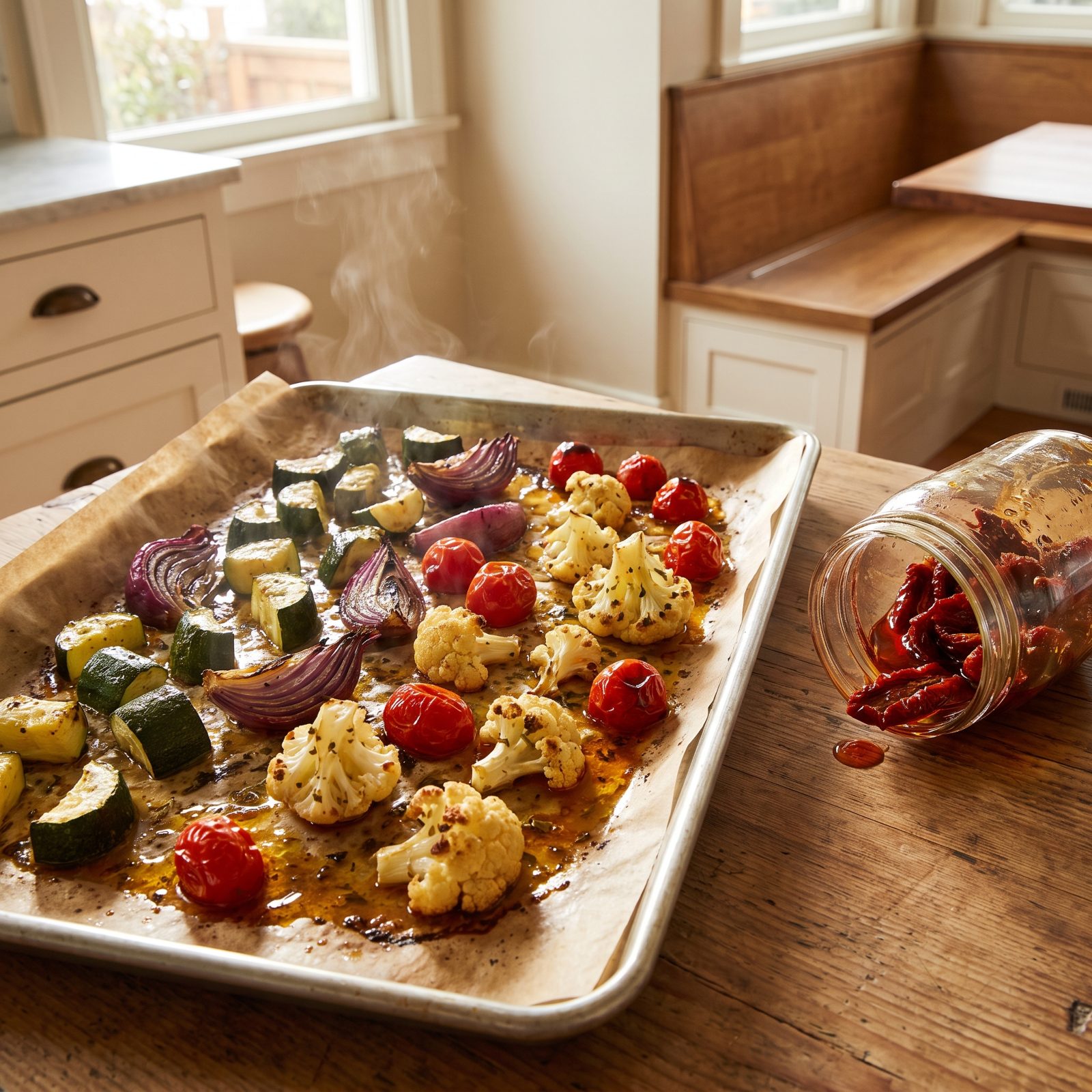 Roast Vegetables in the Last of the Sun-Dried Tomato Oil